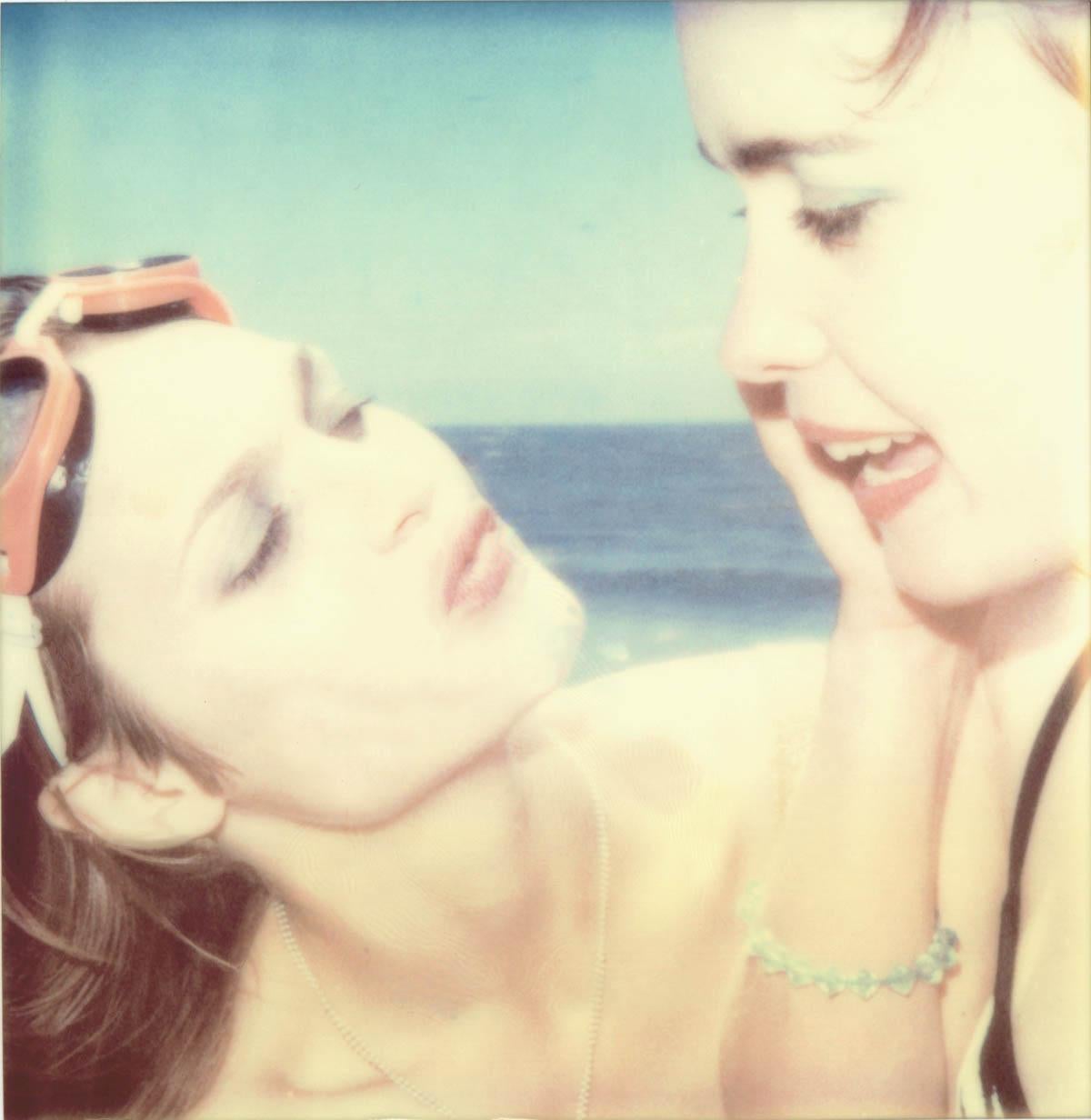 Stefanie Schneider Portrait Photograph - Untitled (Beachshoot) - with Radha Mitchell, analog, Polaroid, Contemporary