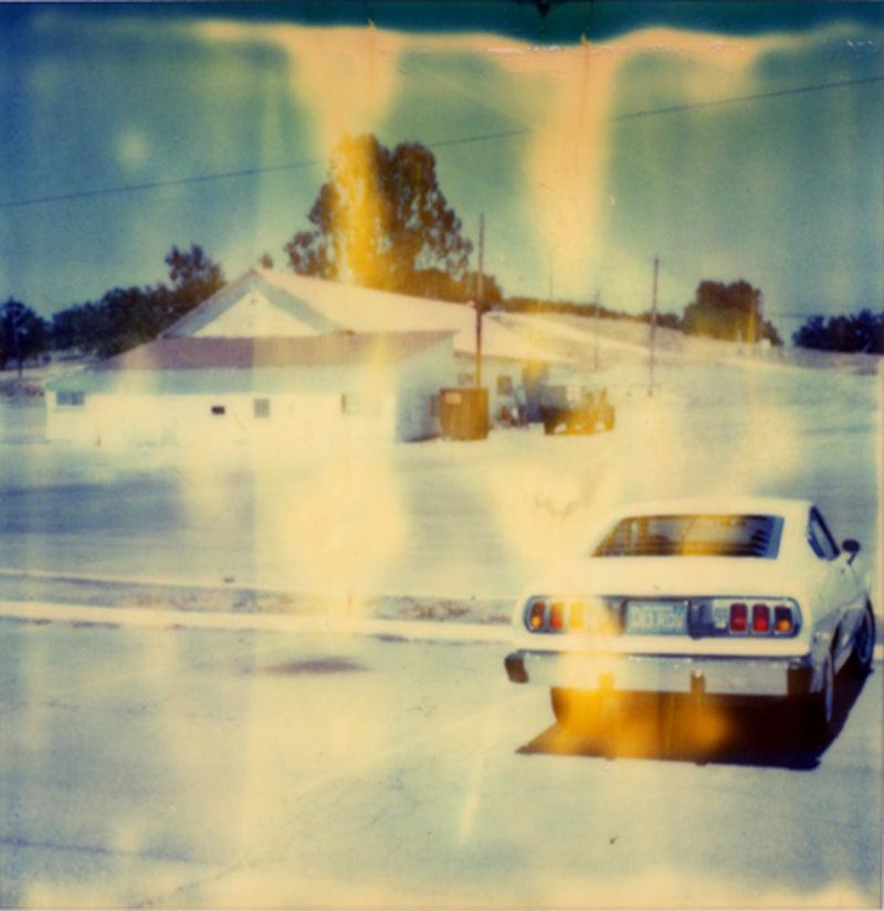 Stefanie Schneider Landscape Photograph - On the Road (Last Picture Show) - mounted, analog, Polaroid, Contemporary, Color