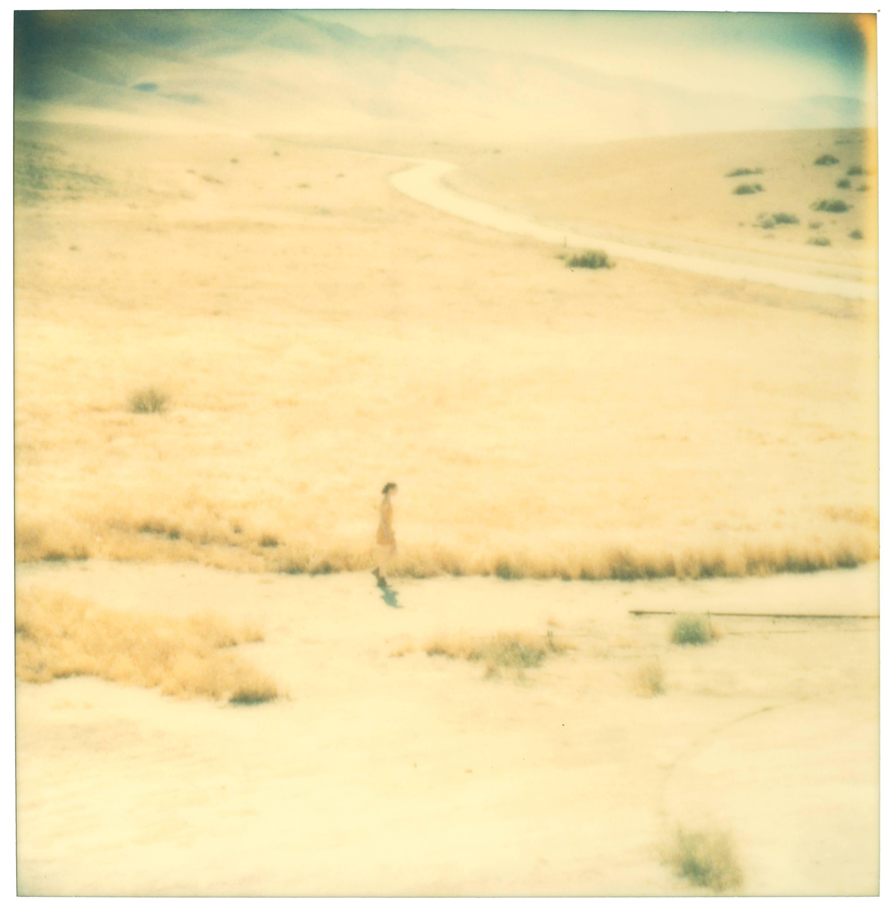 Untitled - Oilfields / Contemporary, Polaroid, Photograph, Analog, Enlargement - Beige Landscape Photograph by Stefanie Schneider