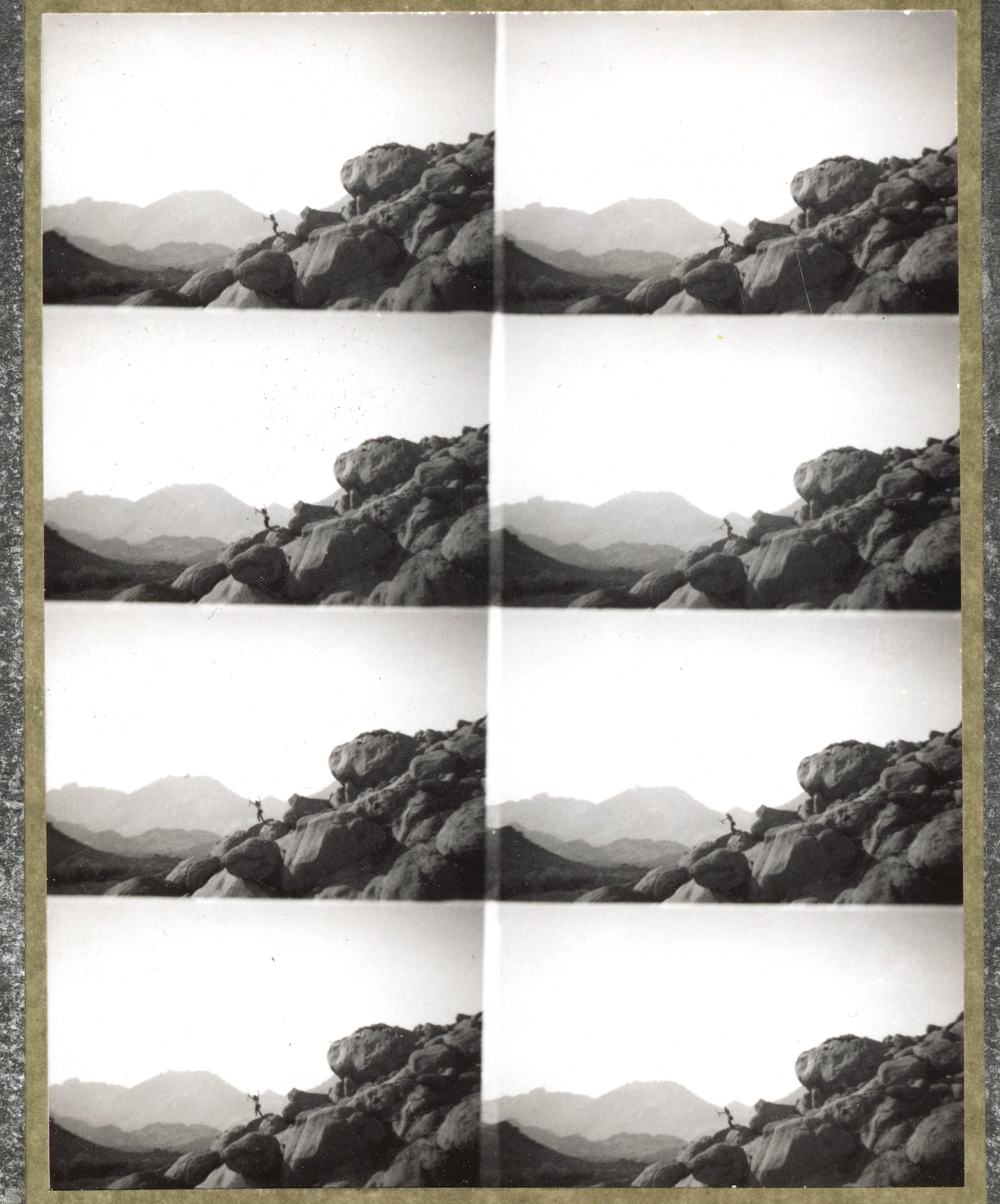 Stefanie Schneider Black and White Photograph – Sequence ohne Titel (Ehrenwertiger als Paradies) - Polaroid, Landschaftsfotografie