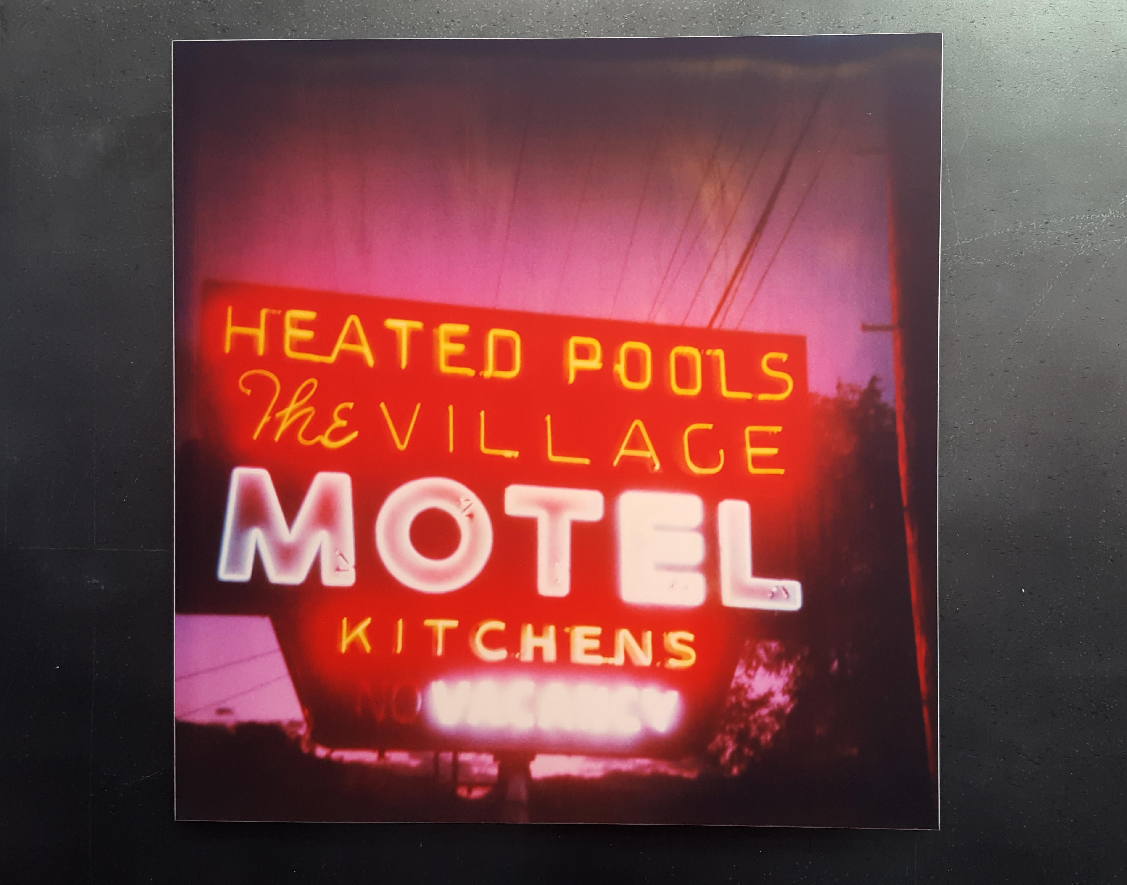 Village - heated Pool (The Last Picture Show), analog, mounted - Photograph by Stefanie Schneider