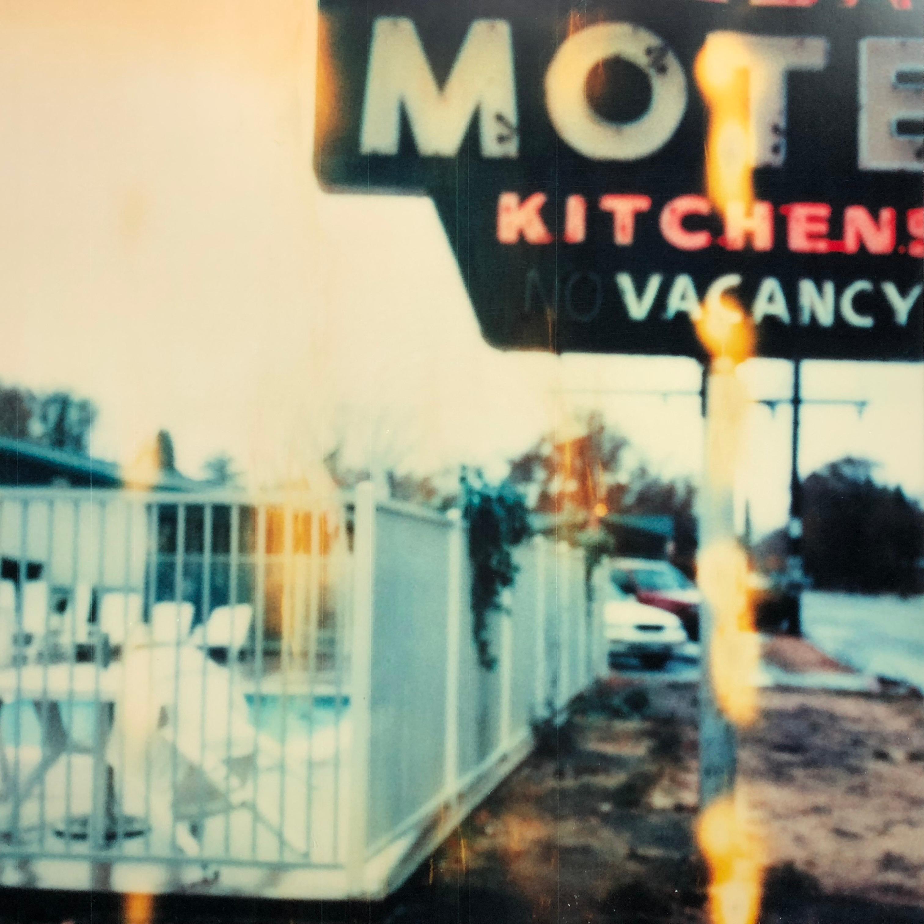 Stefanie Schneider Landscape Photograph - Village Motel - mounted- Contemporary, Landscape, expired, Polaroid, analog