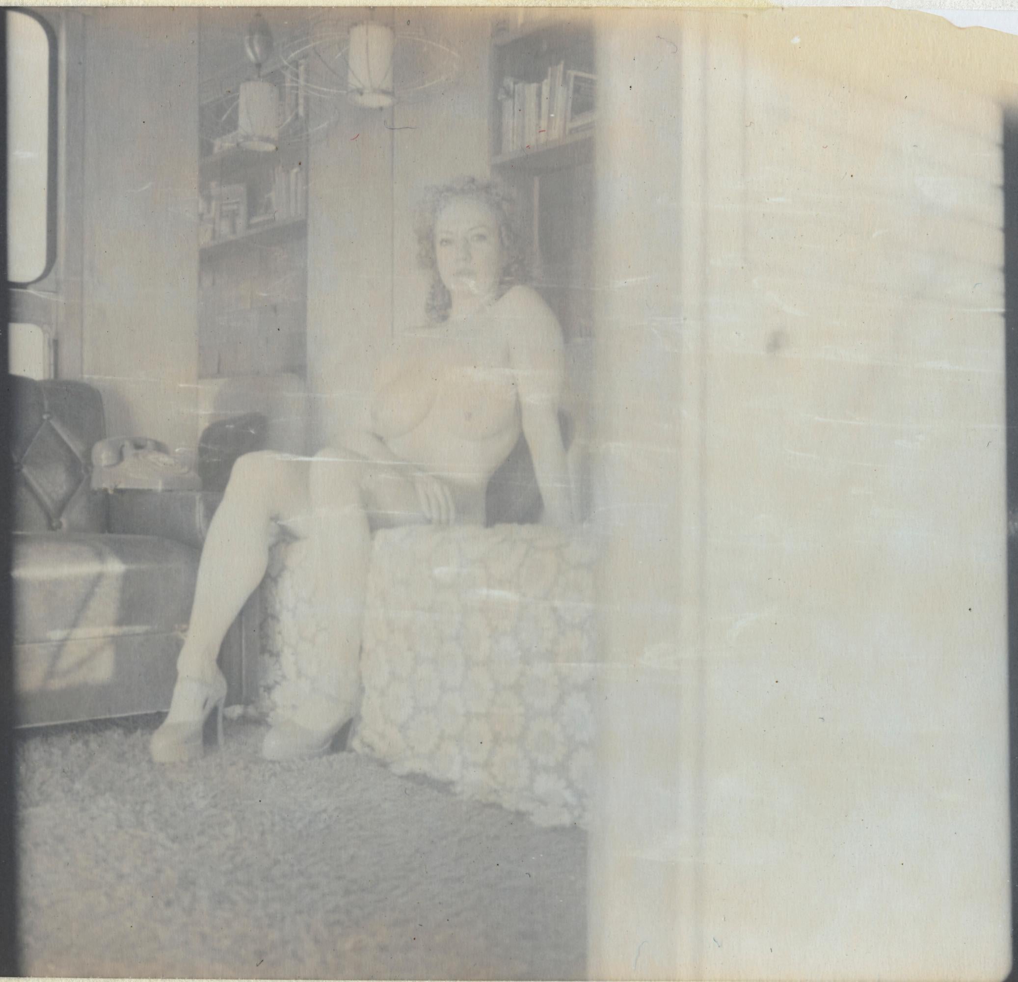 Stefanie Schneider Black and White Photograph - Vivienne IV (Desert Nudes) - Polaroid, Contemporary, 21st Century, Women