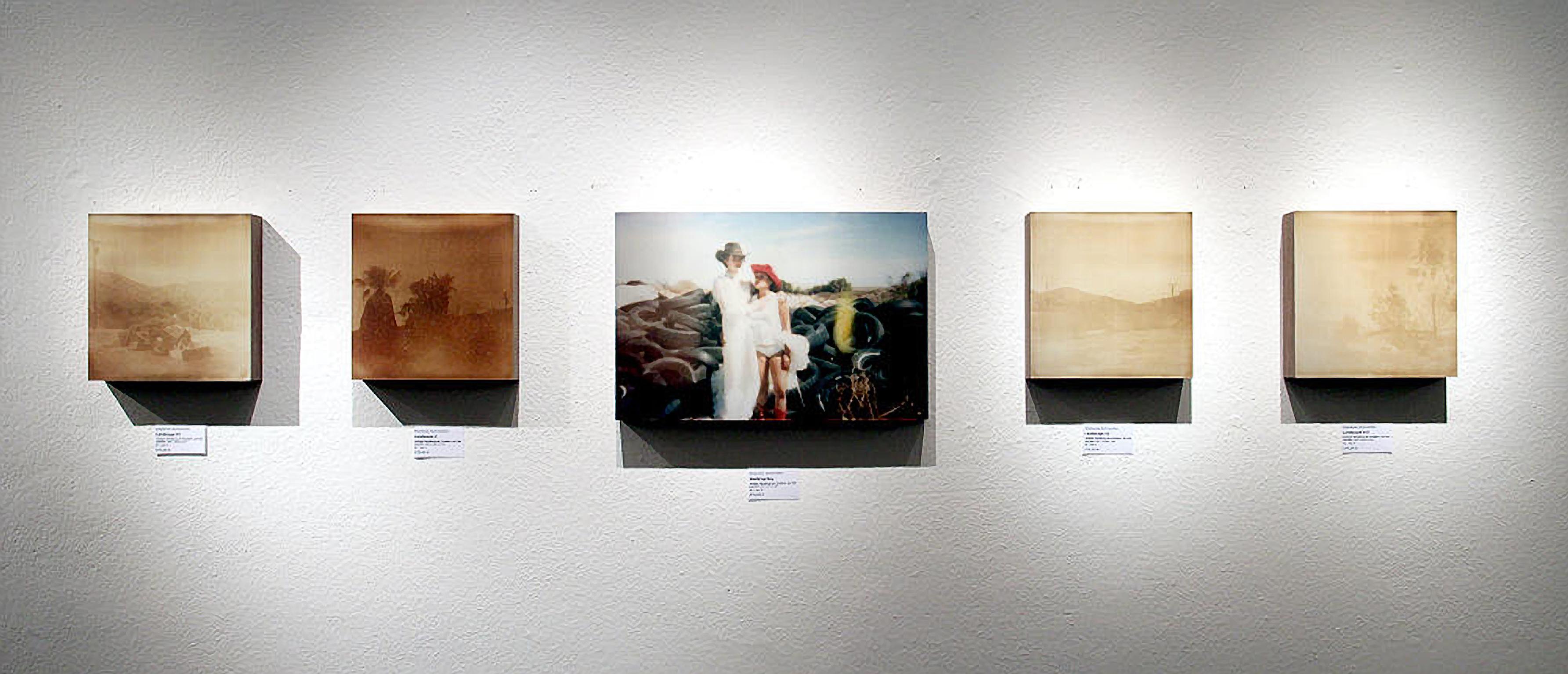 Wedding Day I (Till Death do us Part) - Polaroid, Contemporary, Love, Women - Brown Figurative Photograph by Stefanie Schneider