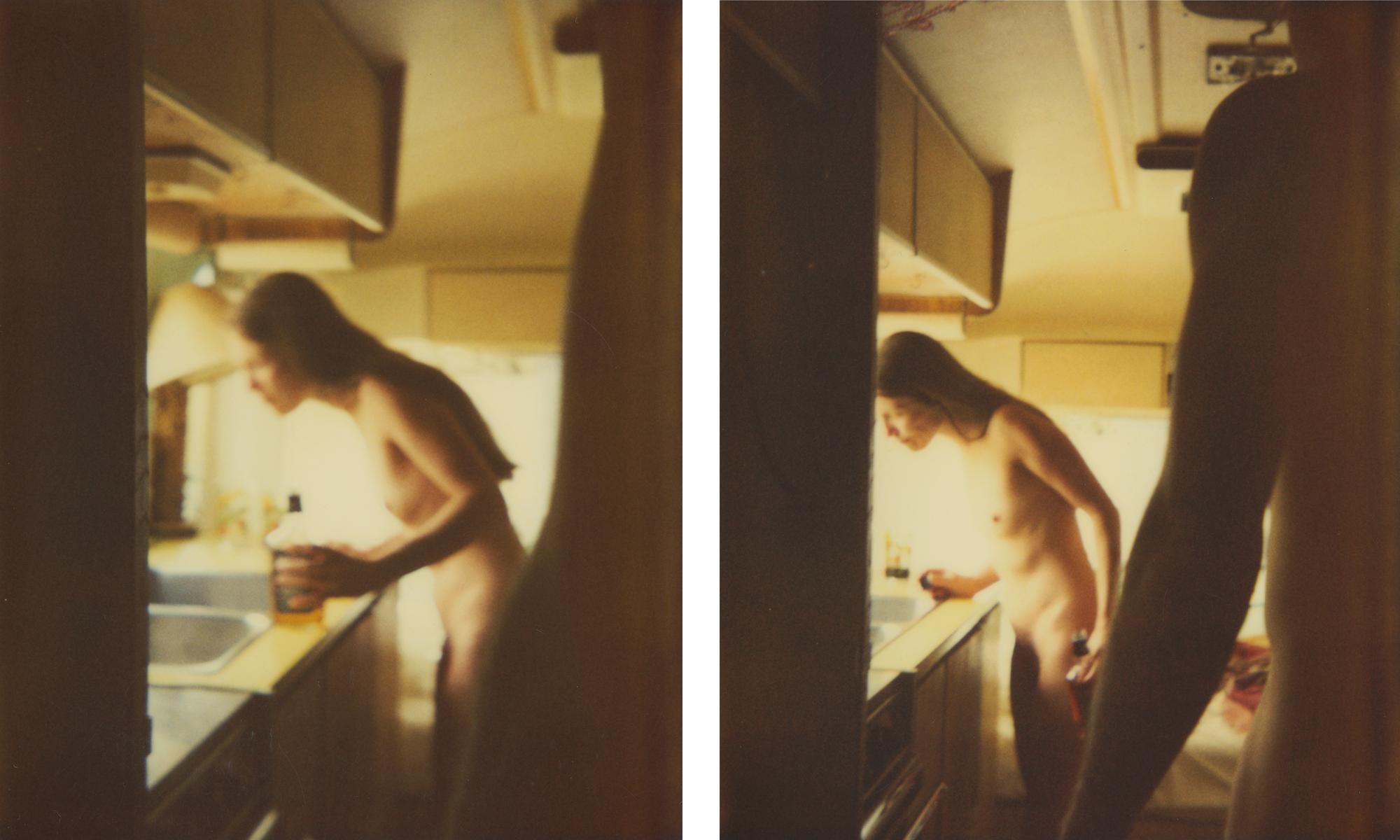 Stefanie Schneider Nude Photograph - Whisky and Water VI - Sidewinder - Diptych, Polaroid, Nude, 21st Century, Color