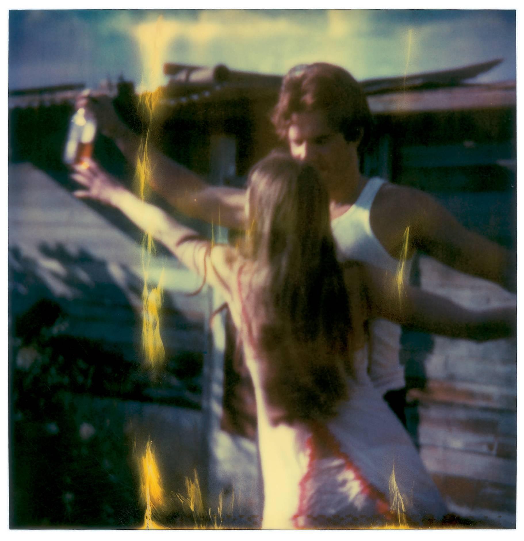 Whisky Dance I - 8 pieces, Contemporary, 21st Century, Polaroid, Color, Women - Black Color Photograph by Stefanie Schneider