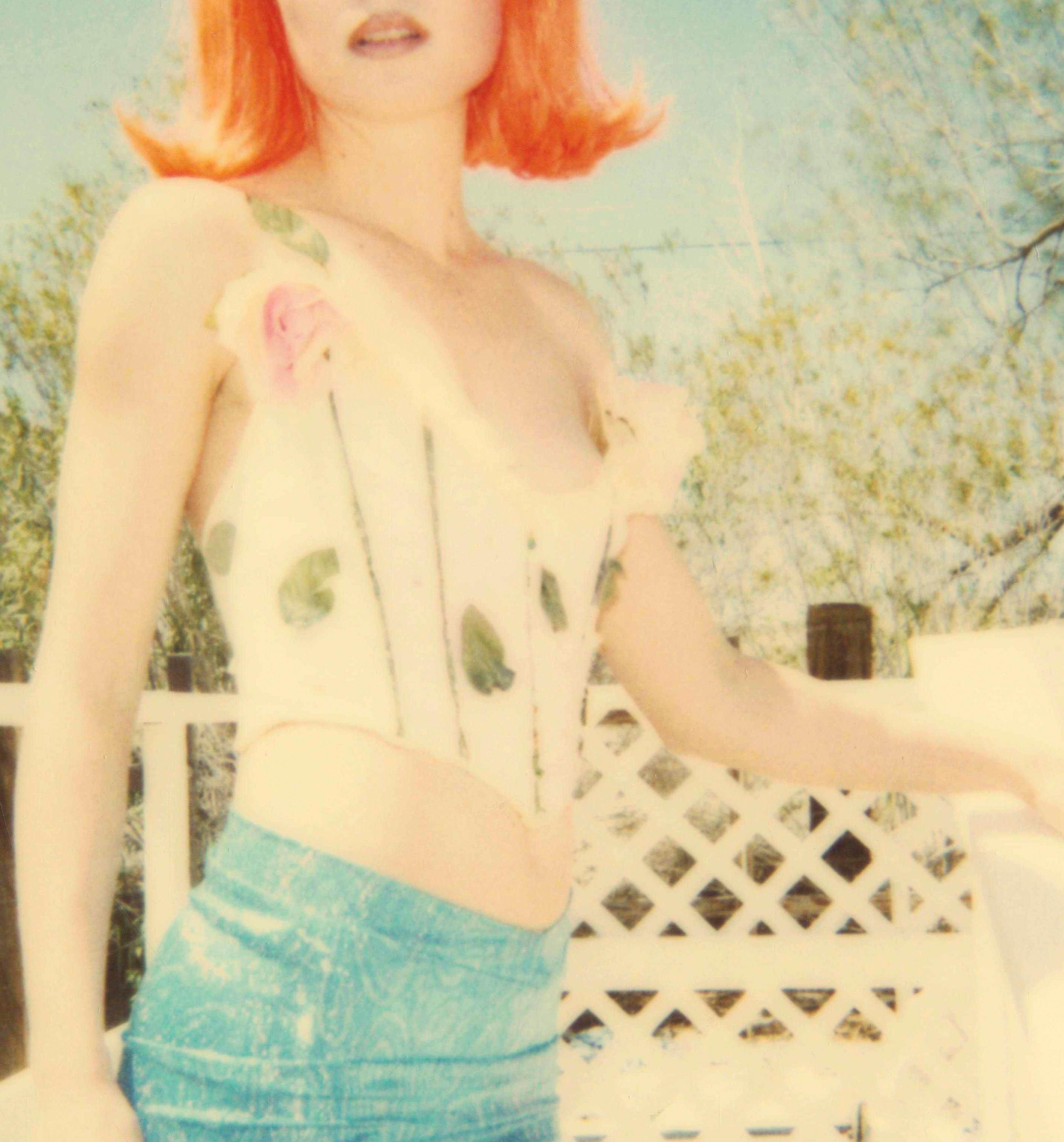 White Trash Beautiful I (29 Palms, CA) - 1999
featuring Radha Mitchell

60x59cm, 
Edition 4/10. 
Analog C-Print, hand-printed by the artist on Fuji Crystal Archive Paper, based on the Polaroid. Signature label and certificate. 
Artist Inventory