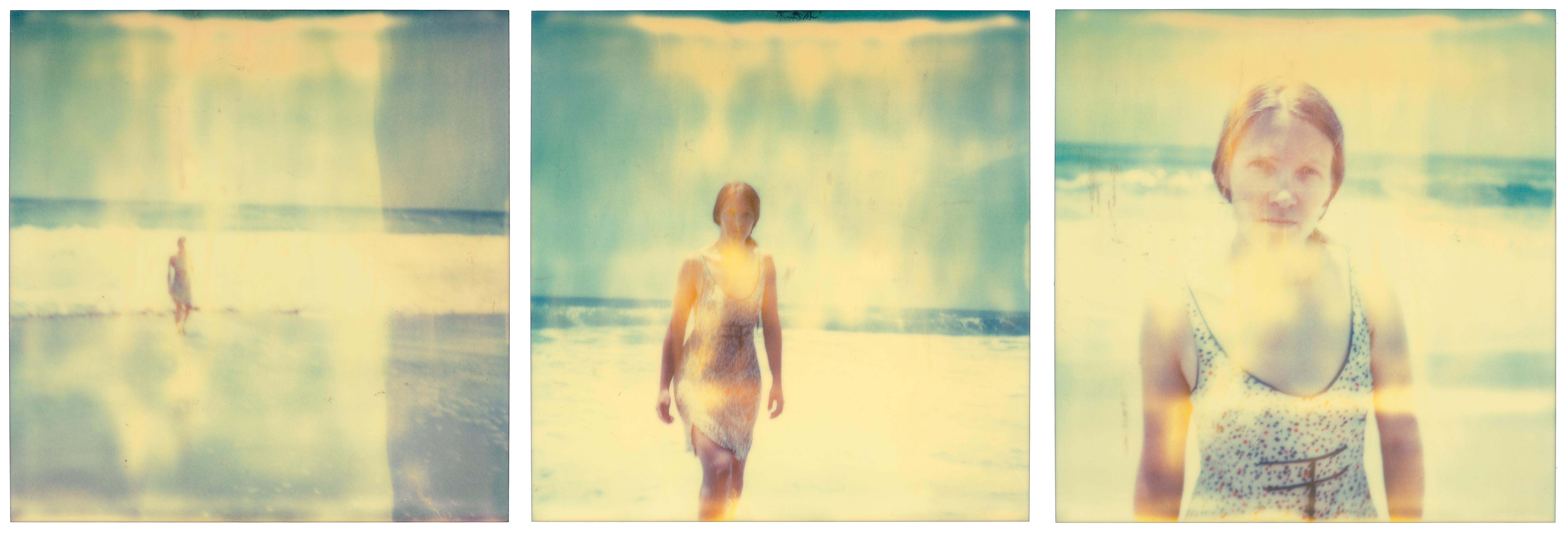 Stefanie Schneider Landscape Photograph - Woman in Malibu (Stranger than Paradise), triptych, analog