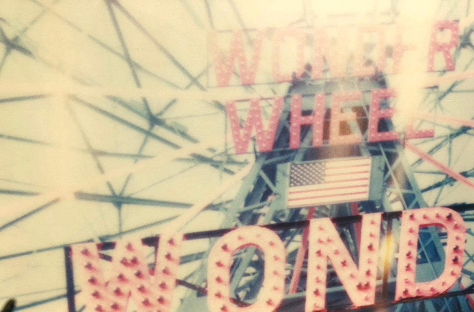 Wonder Wheel - Contemporary, Abstract, Landscape, Polaroid, expired, 21st - Beige Landscape Photograph by Stefanie Schneider