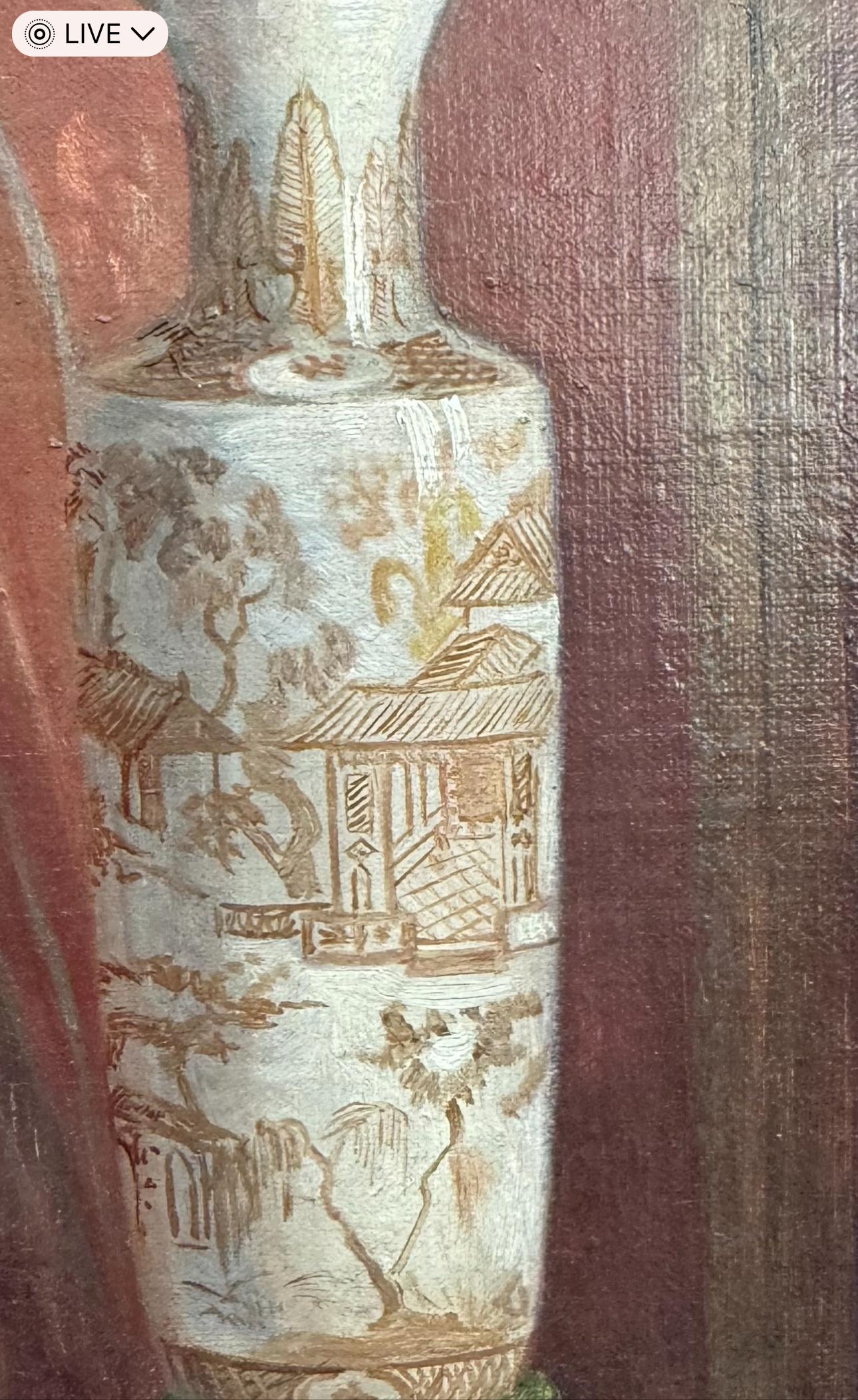 Art Deco CHINOISERIE Interior Painting Of Japonais Vases and Fabrics For Sale 3