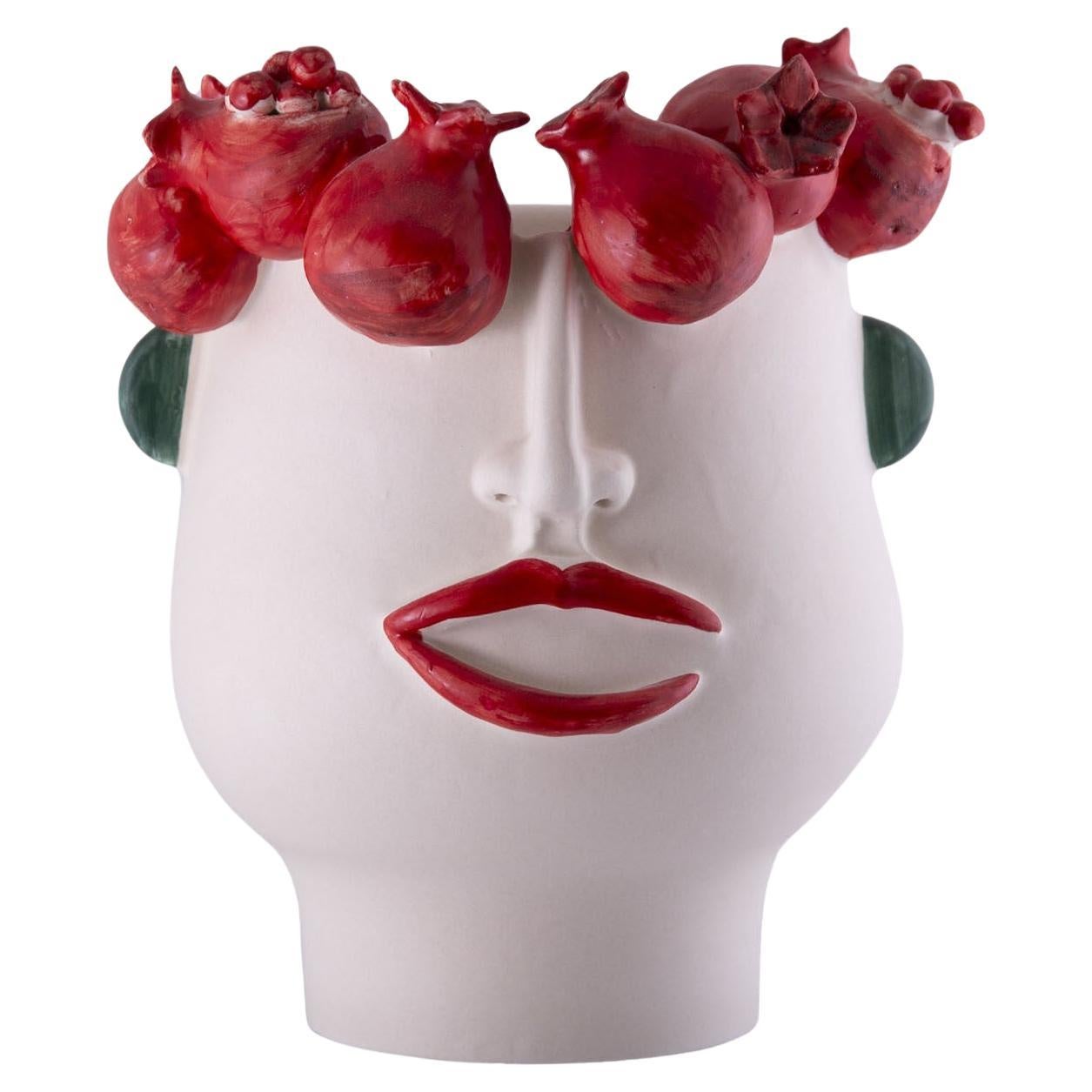 Stefanina Picker of Pomegranate Sculpture For Sale