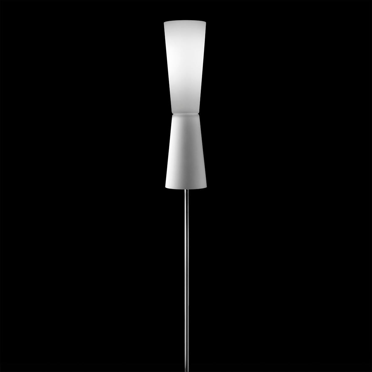 Italian Stefano Casciani Floor Lamp 'Lu-Lu' Murano Glass and Metal by Oluce For Sale