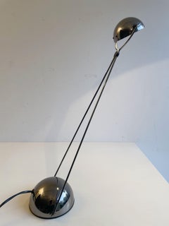 Stefano Cevoli desk lamp Meridiana by Paolo Piva black chrome