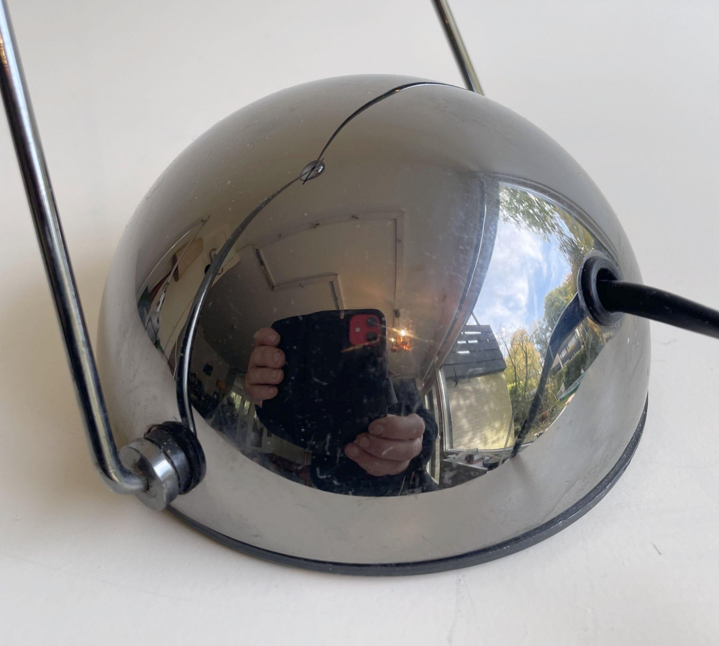Fin du 20e siècle Stefano Cevoli lampe de bureau Meridiana by Paolo Piva chrome noir en vente
