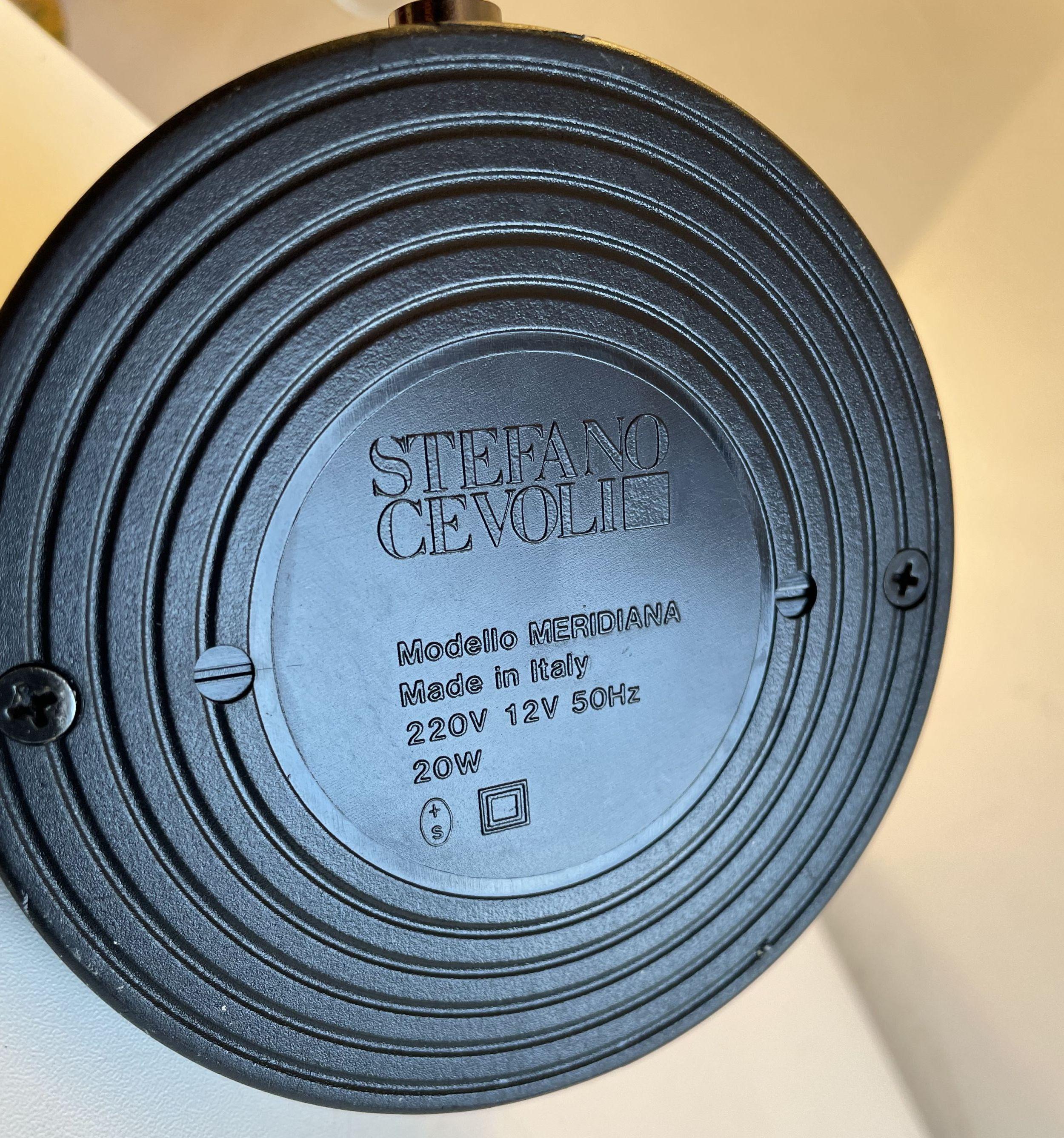 Stefano Cevoli lampe de bureau Meridiana by Paolo Piva chrome noir en vente 2