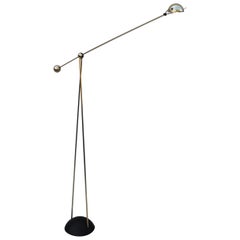 Stefano Cevoli Modernist Brass Floor Lamp