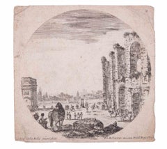 Ruines de Rome - Etching by Stefano Della Bella - 17th Century