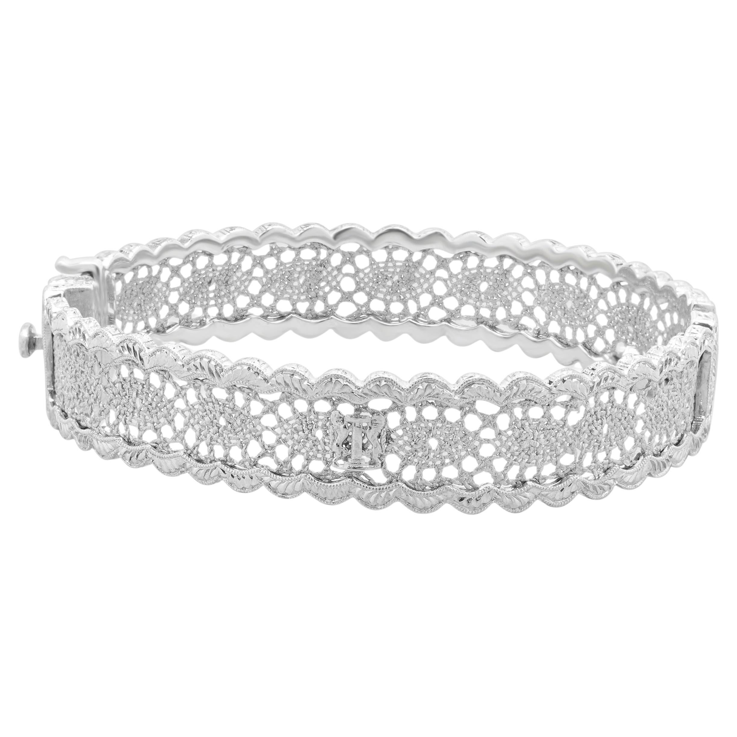 Stefano Grando - Bracciale a maglie veneziane in oro bianco 18 carati