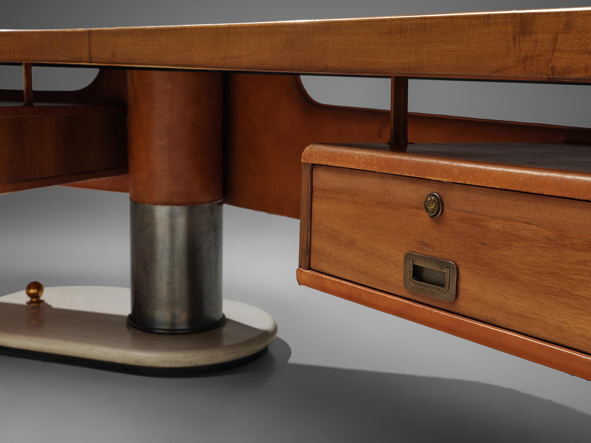 Mid-20th Century Stefano Mastuzzi Boomerang Desk 'Zero' in Walnut