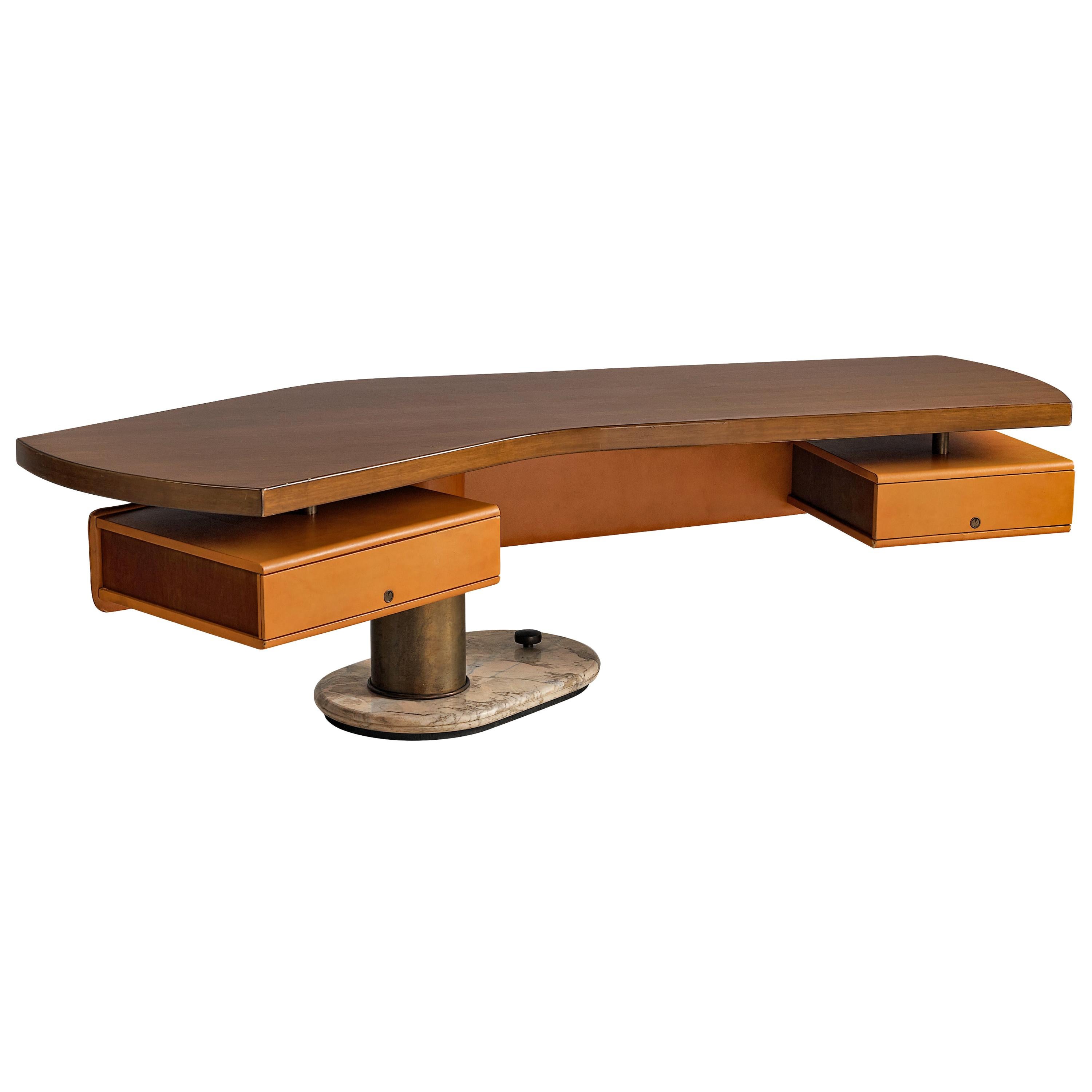 Stefano Mastuzzi Boomerang Desk 'Zero' in Walnut