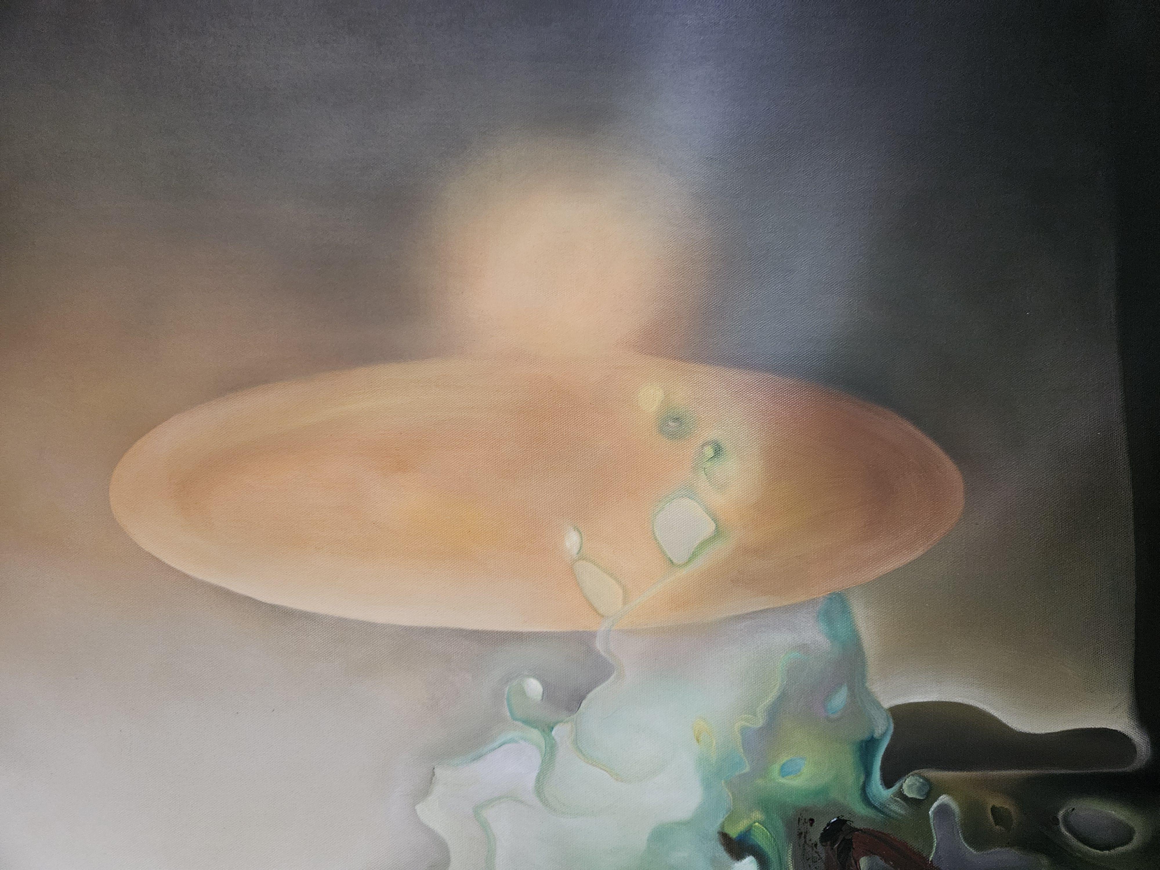 COMPUVAS 2024 OLIO SU TELA 140X140X1  Mostra una tecnica ad olio su tela che dà vita all'intricata bellezza del mondo degli insetti. Con una libellula al centro, l'opera trascende il genere tradizionale della natura morta attraverso uno stile