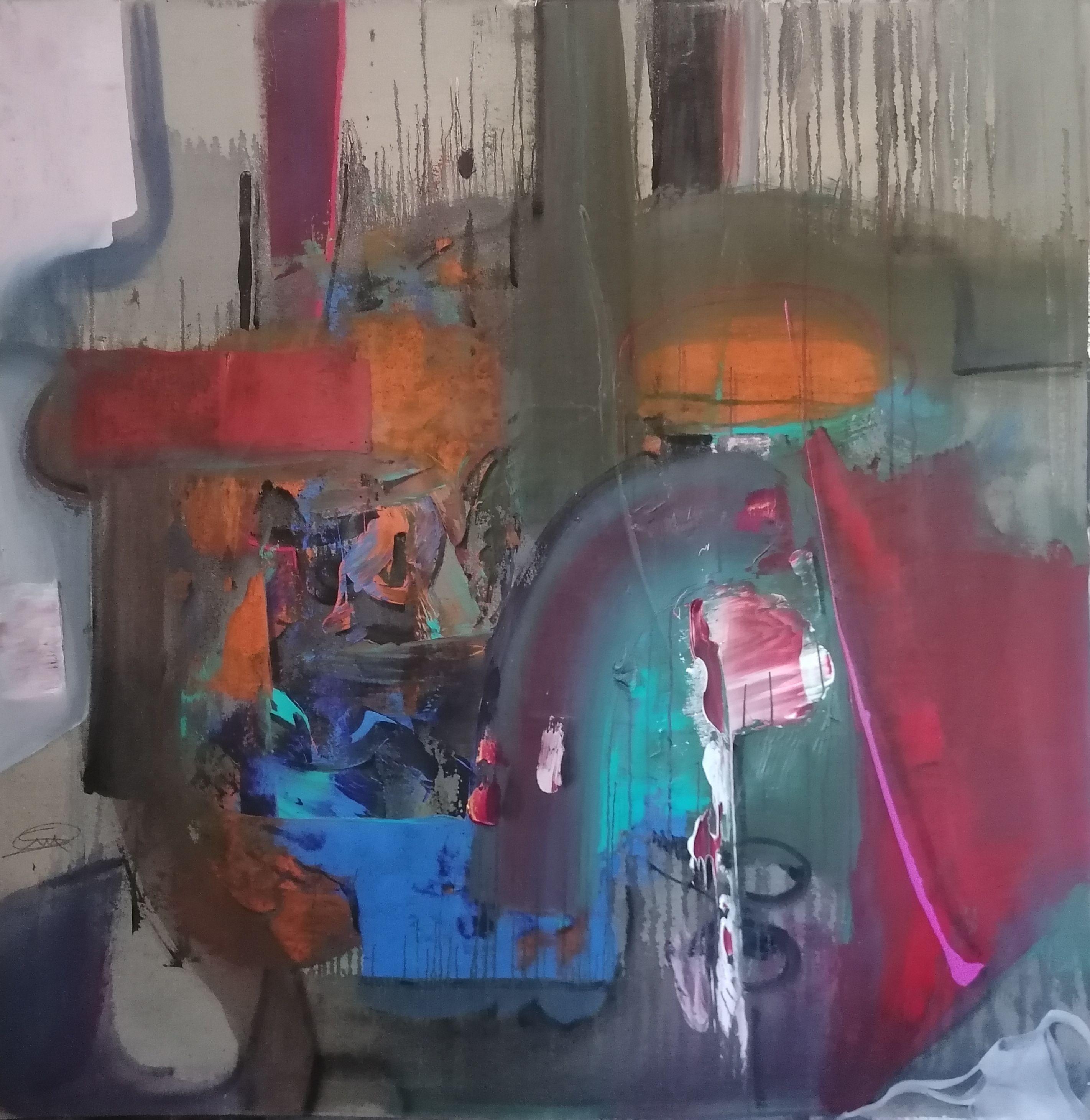 Stefano Mazzolini Abstract Painting – POLTAVA, Gemälde, Acryl auf Leinwand