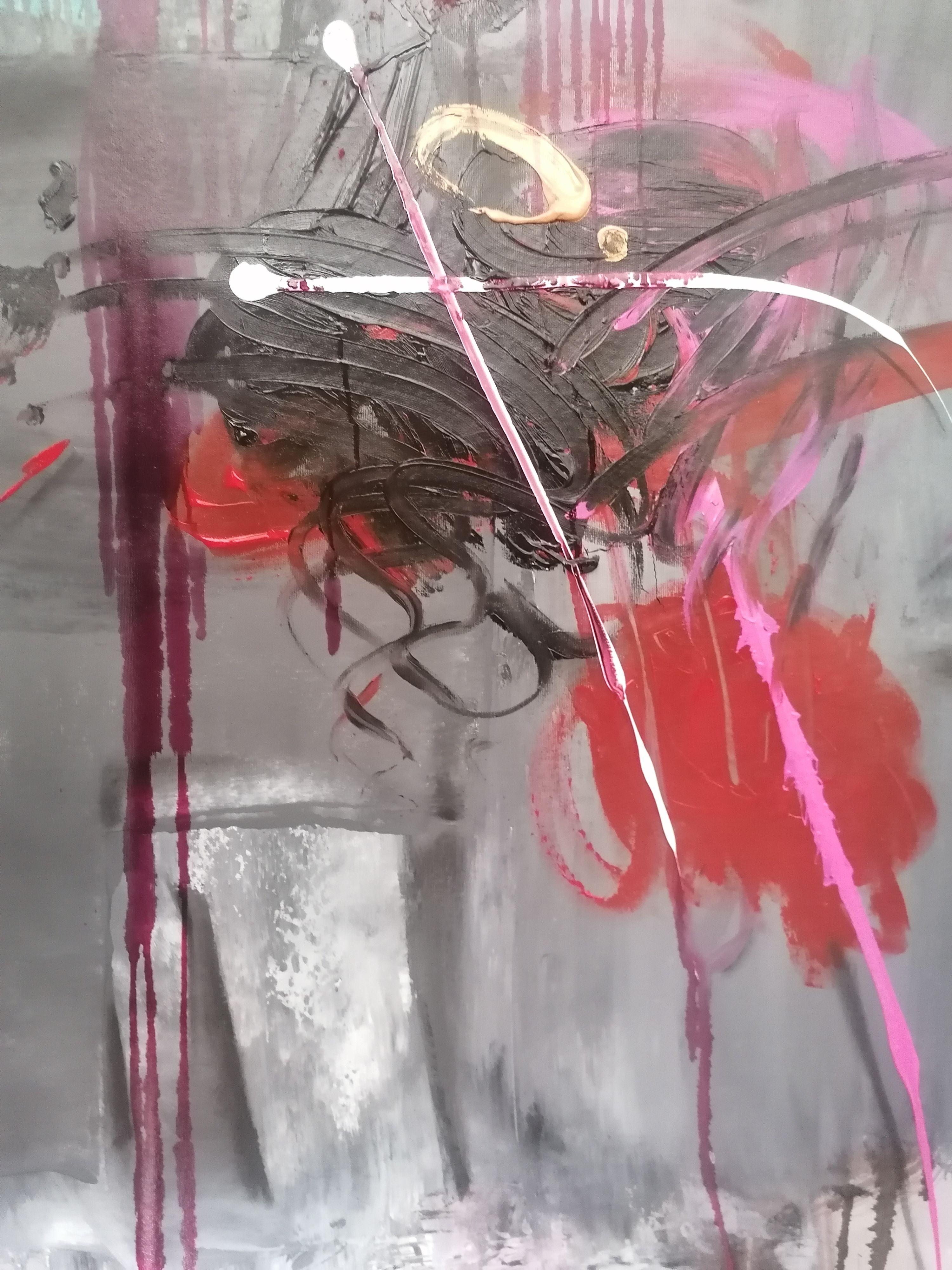 UCELGABI 2023 ACRYLIC OIL CANVAS 160X160X1 :: Gemälde :: Abstrakt :: Dieses Werk wird mit einem offiziellen, vom Künstler unterzeichneten Echtheitszertifikat geliefert :: Bereit zum Aufhängen: Nein :: Signiert: Ja :: Ort der Unterschrift: FRONT ::