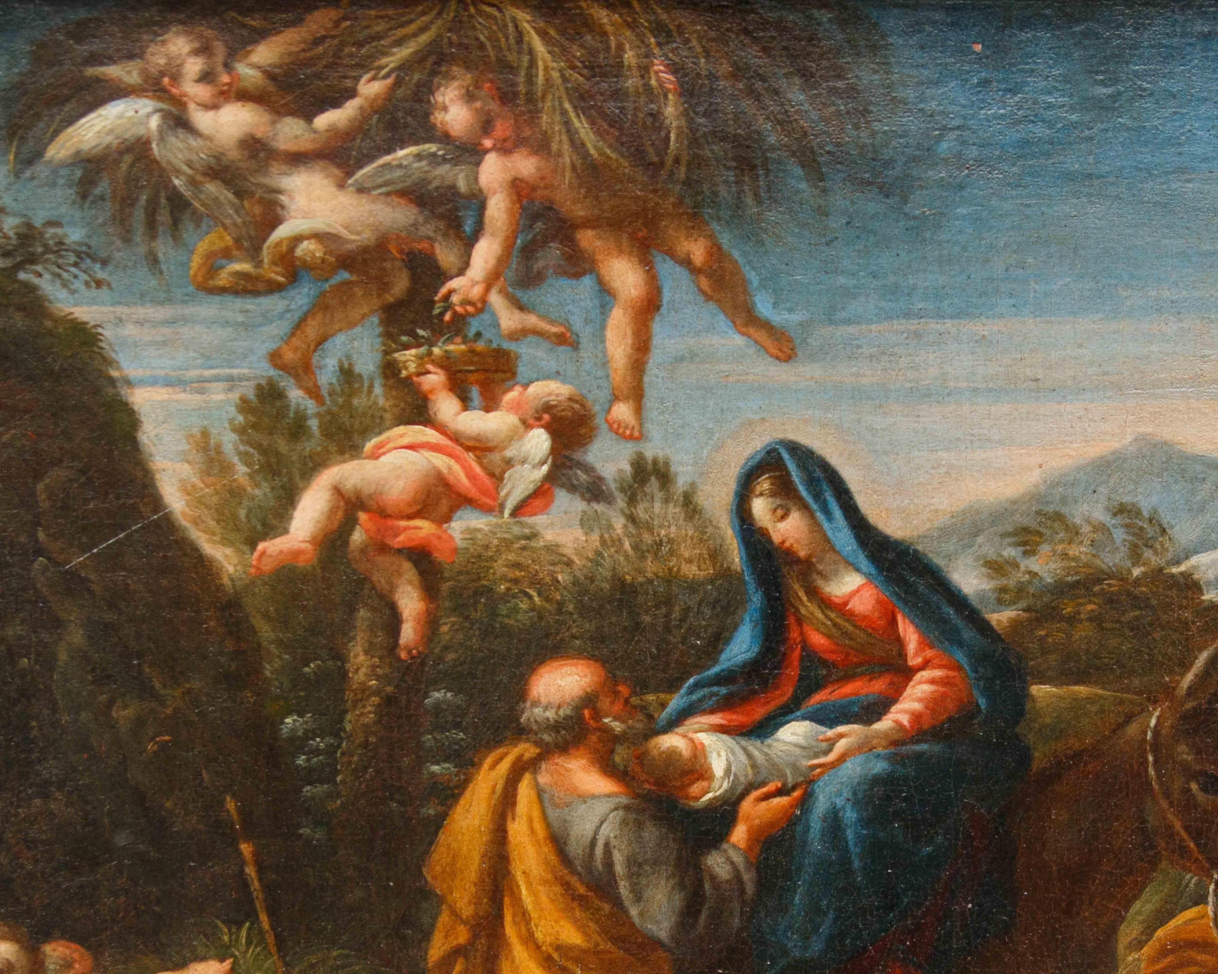 Stefano Pozzi (Roma, 1699 – 1768), attr., Riposo dalla fuga in Egitto in vendita 2