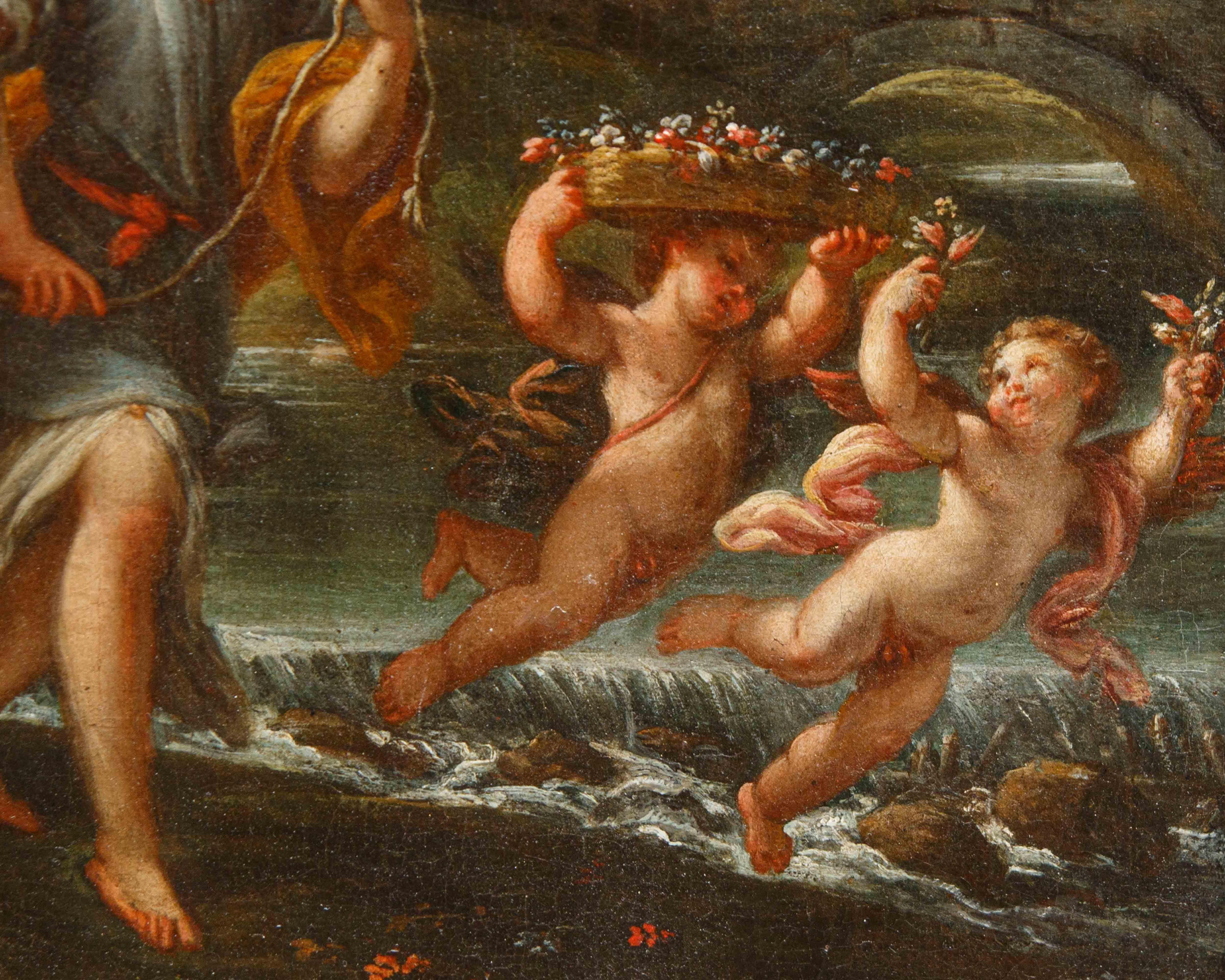 Stefano Pozzi (Roma, 1699 – 1768), attr., Riposo dalla fuga in Egitto in vendita 4