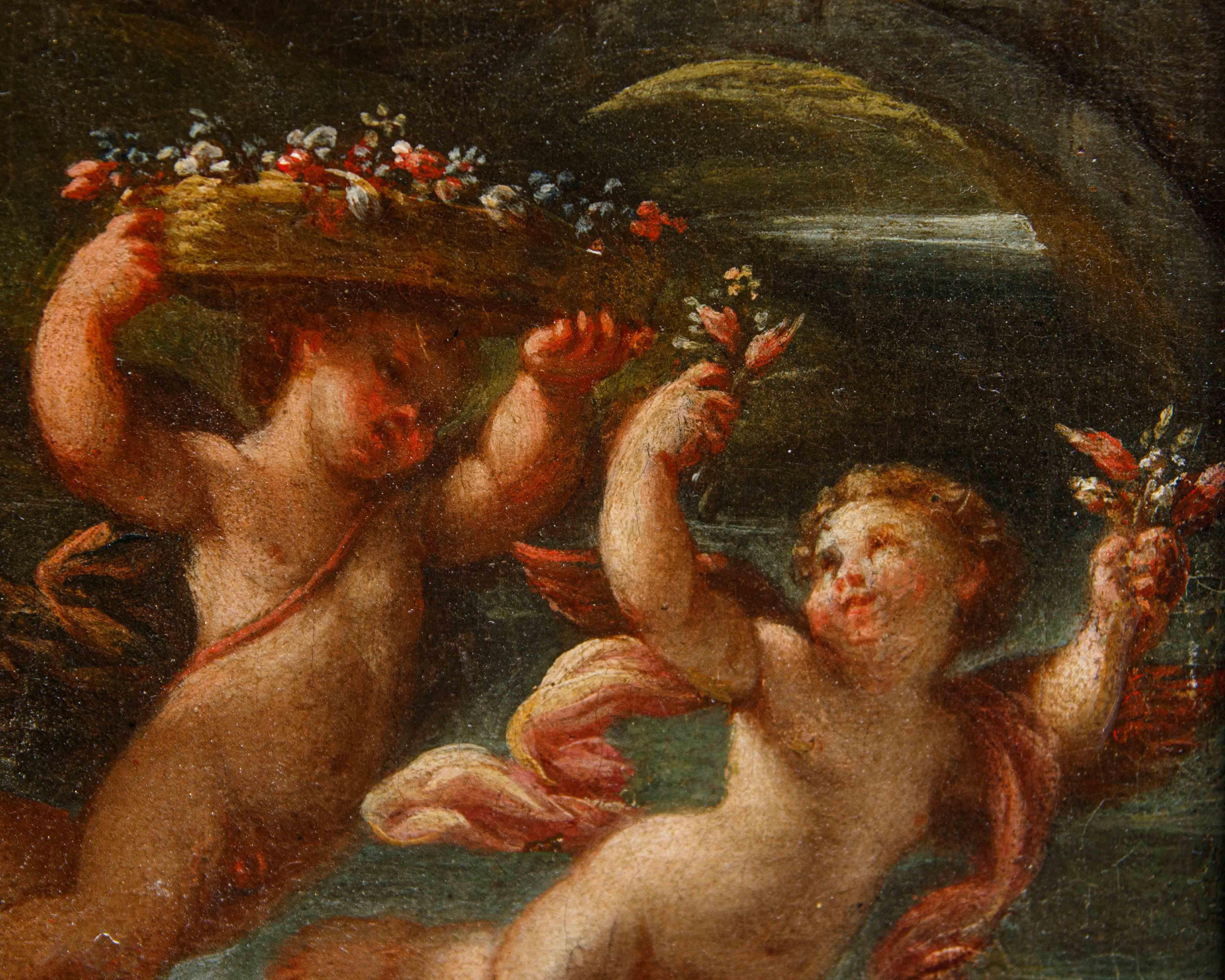 Stefano Pozzi (Roma, 1699 – 1768), attr., Riposo dalla fuga in Egitto in vendita 8