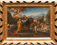 Stefano Pozzi (Rome, 1699 - 1768), attr., Rest from the Flight into Egypt