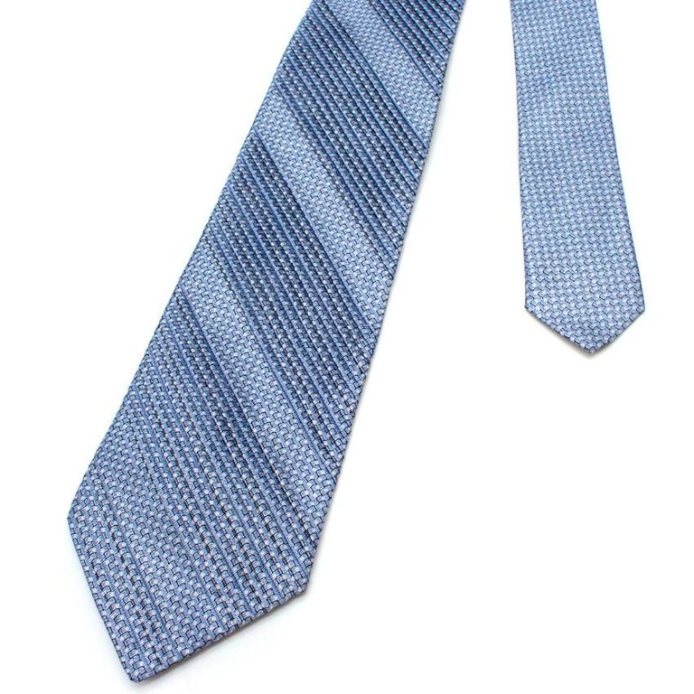 Stefano Ricci Blue Printed Pleated Silk Tie at 1stDibs | stefano ricci ...
