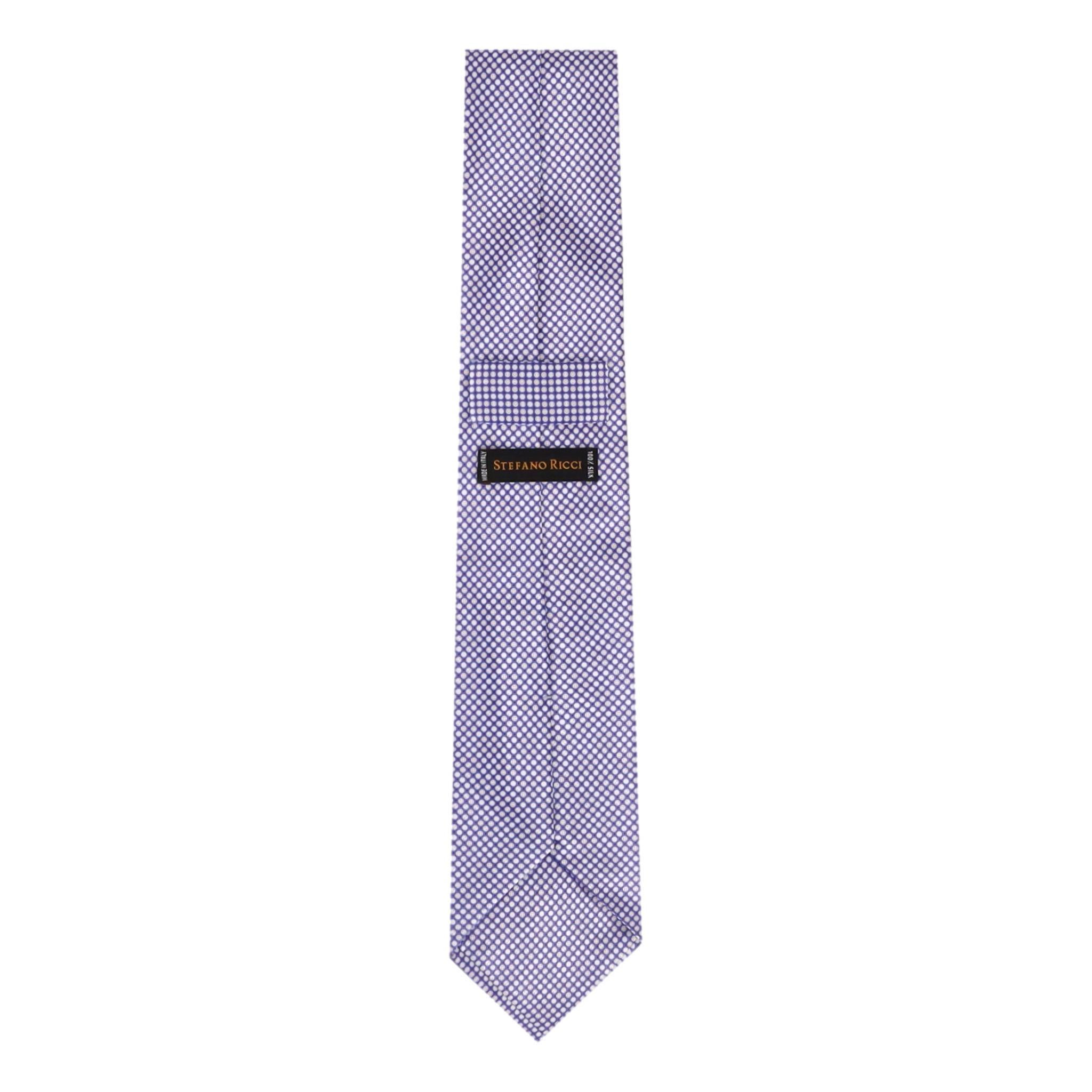 Stefano Ricci Printed Silk Tie With Swarovski Crystals In Excellent Condition For Sale In London, GB
