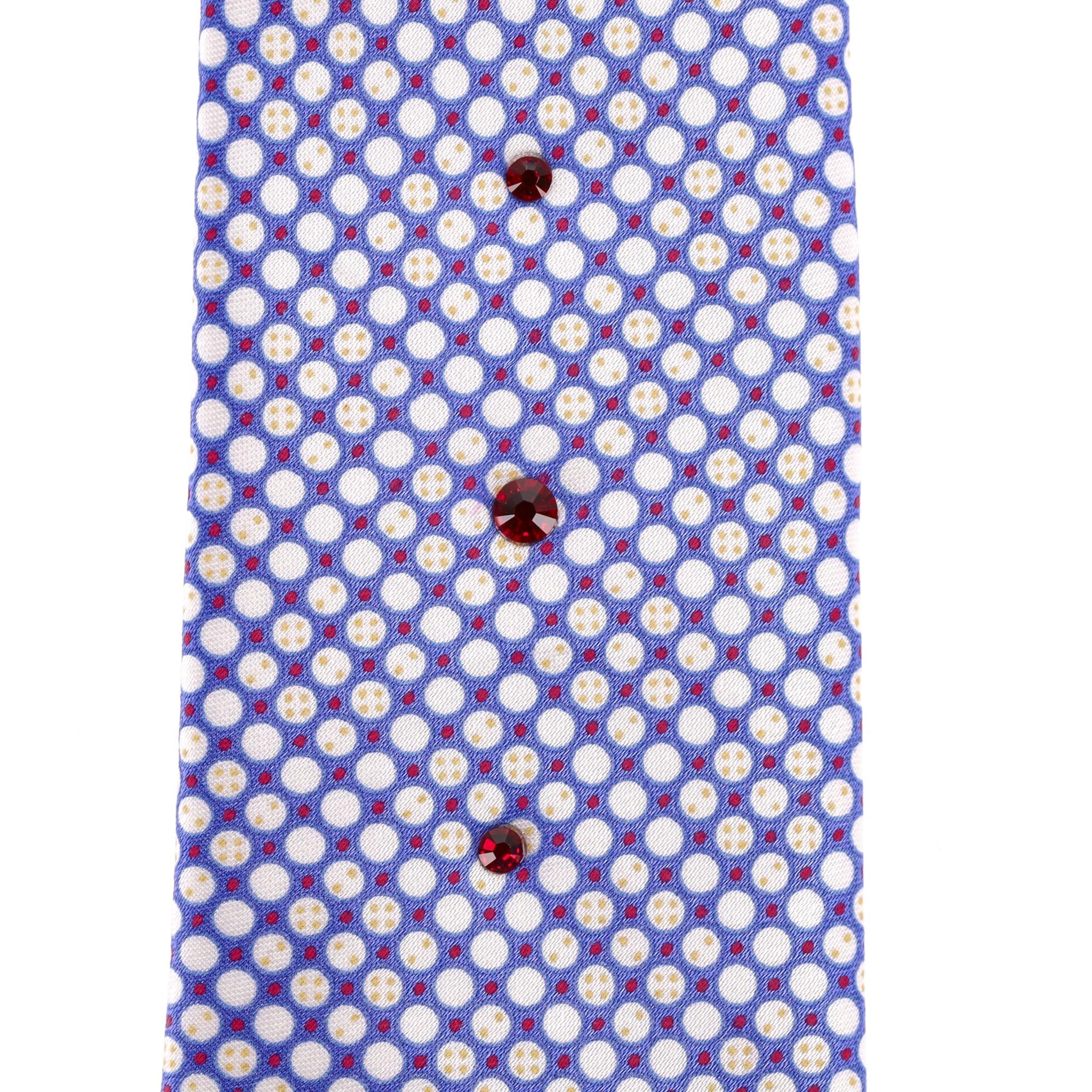 Stefano Ricci Printed Silk Tie With Swarovski Crystals For Sale 1