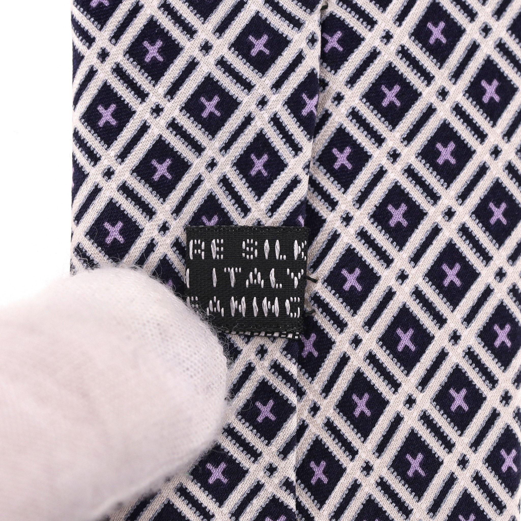 Stefano Ricci Printed Silk Tie With Swarovski Crystals For Sale 4