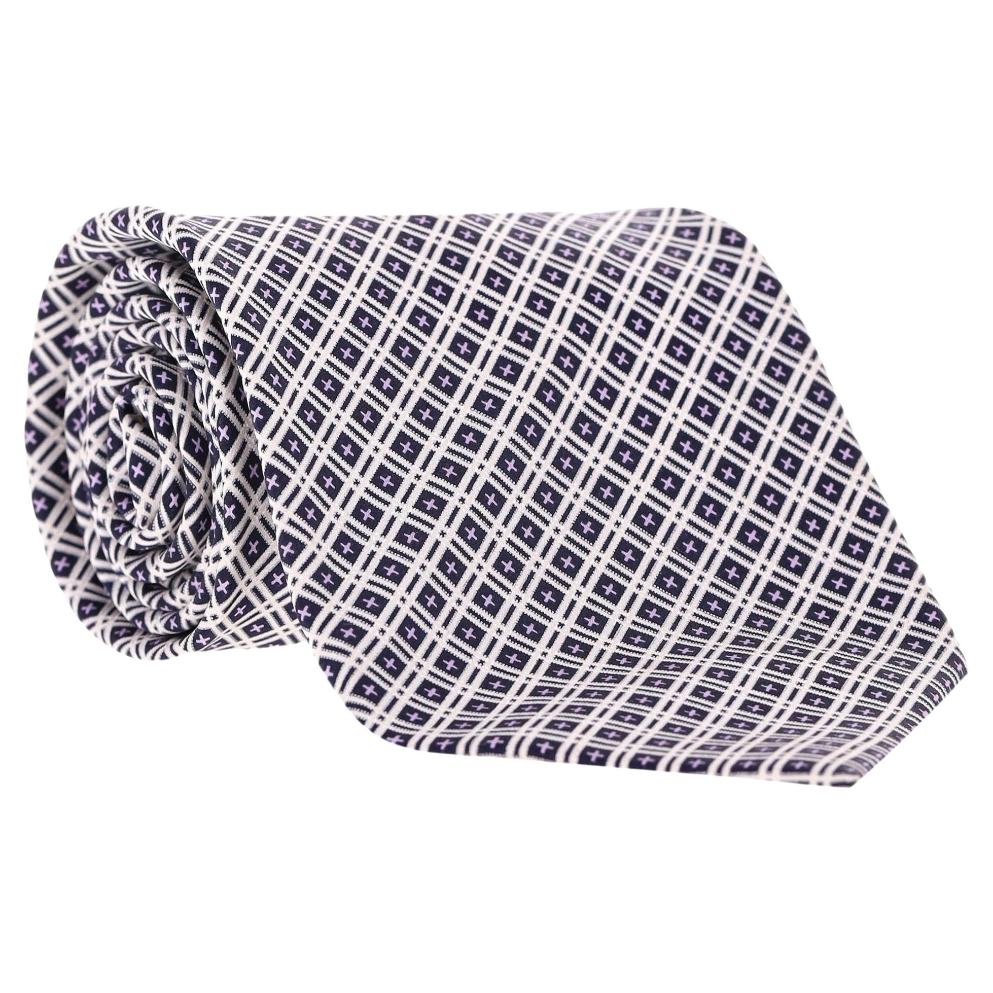 Stefano Ricci Printed Silk Tie With Swarovski Crystals For Sale