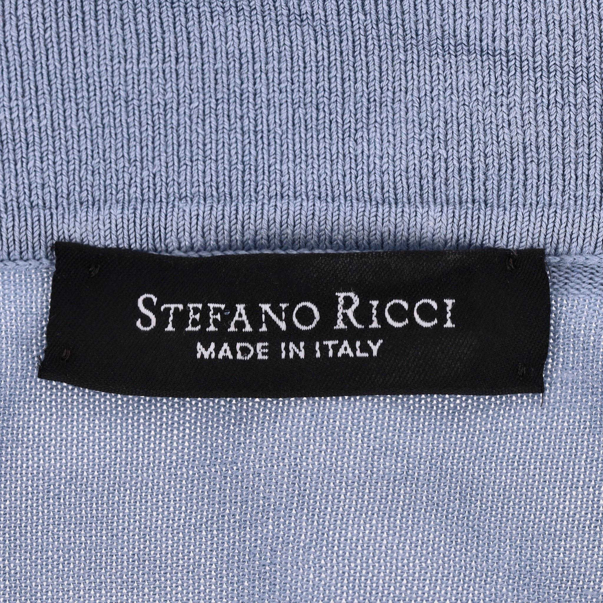 Stefano Ricci Silk Polo Shirt With Crocodile Zip 1