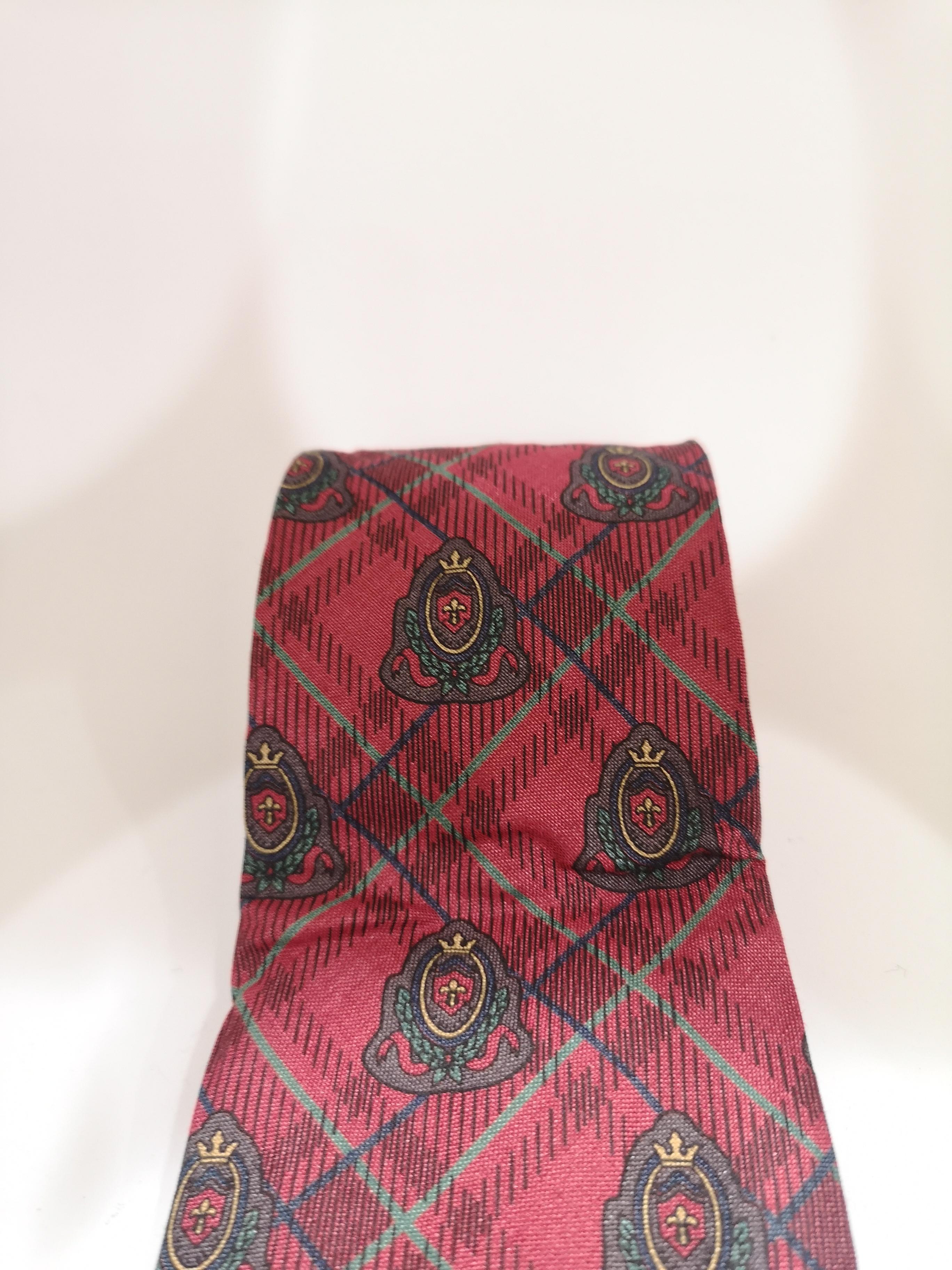 Men's Stefano Rosi red multicoloured silk tie