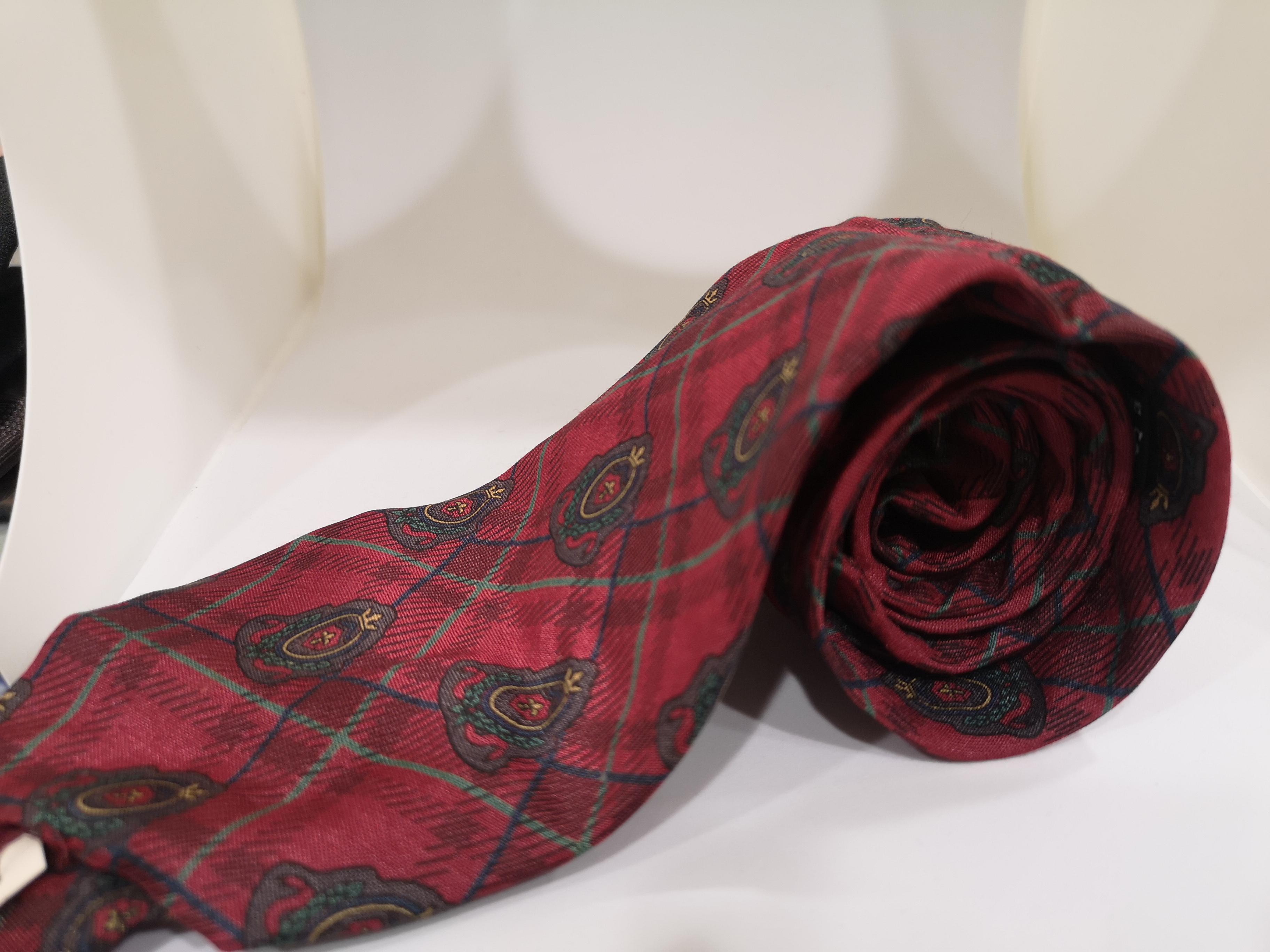 Stefano Rosi red multicoloured silk tie 2