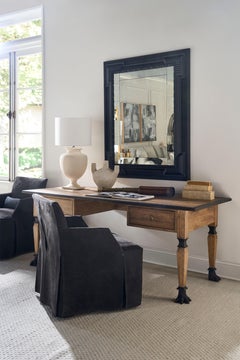 Stefano Skirted Chair - Charcoal Suede