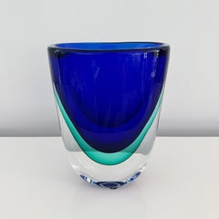 Stefano Toso Sommerso Murano Vase Circa 2001