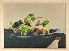 Still Life with Fruit -  Oil Paint on Canvas by Stefano Turchetti - 1990s