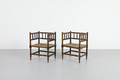 Stefanus Collé Bobbin Corner Chairs, Dutch, 1920s