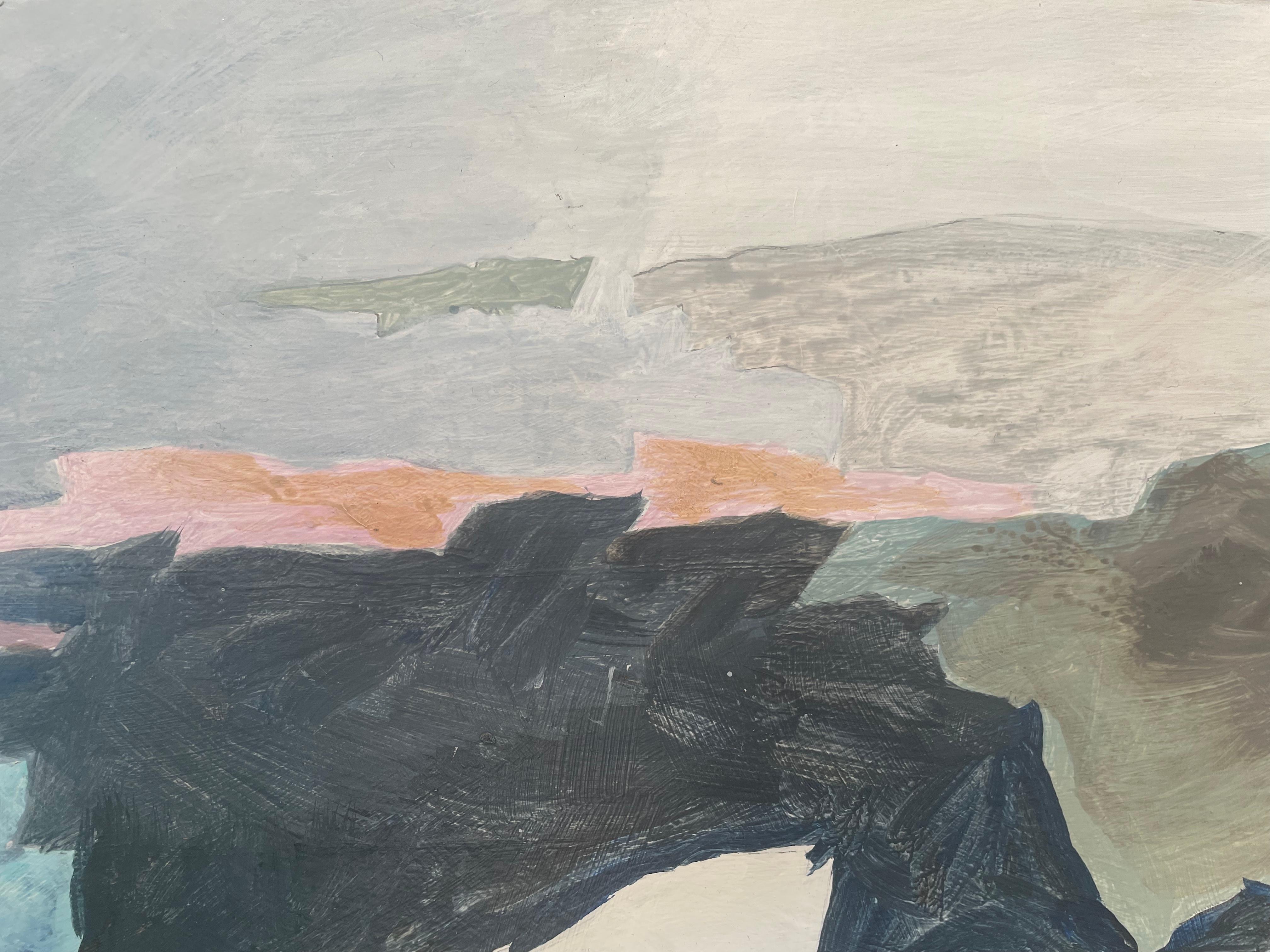 Blaue abstrakte Landschaft „Future Coming“ des zeitgenössischen Künstlers Steffen Bue im Angebot 6
