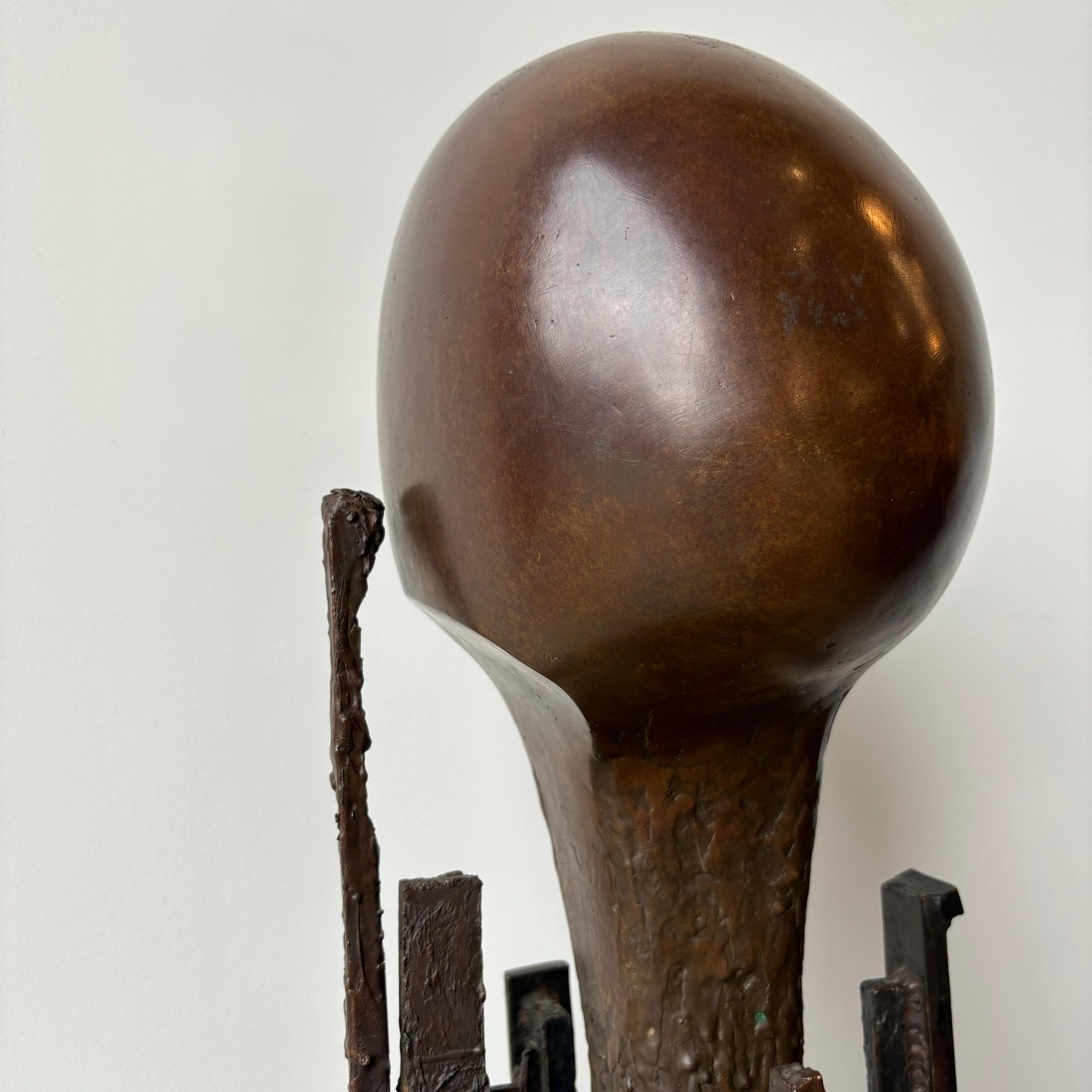 Scultura astratta in bronzo di Steffen Lüttge, anni '80, Danimarca In condizioni buone in vendita a Raleigh, NC