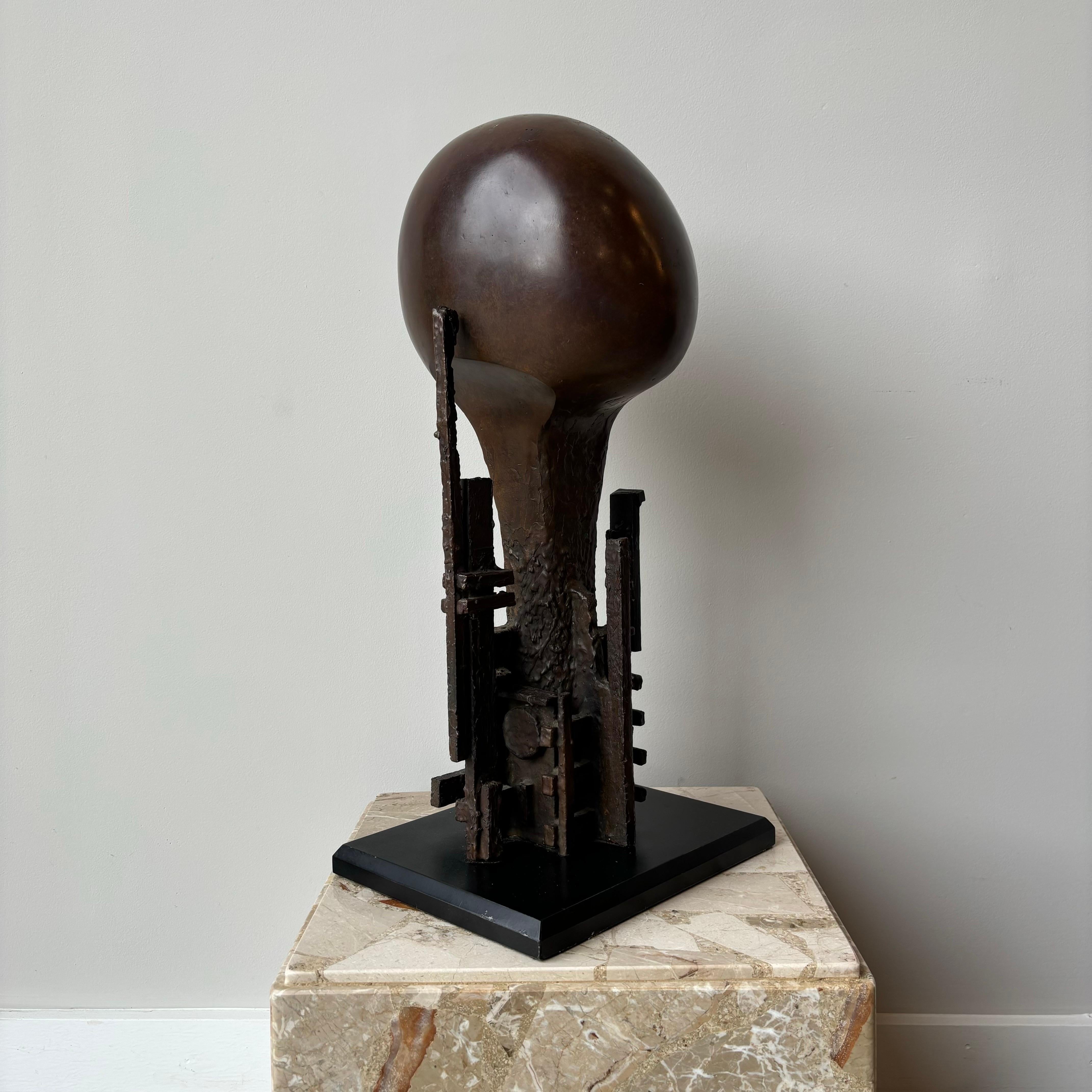 Fine XX secolo Scultura astratta in bronzo di Steffen Lüttge, anni '80, Danimarca in vendita