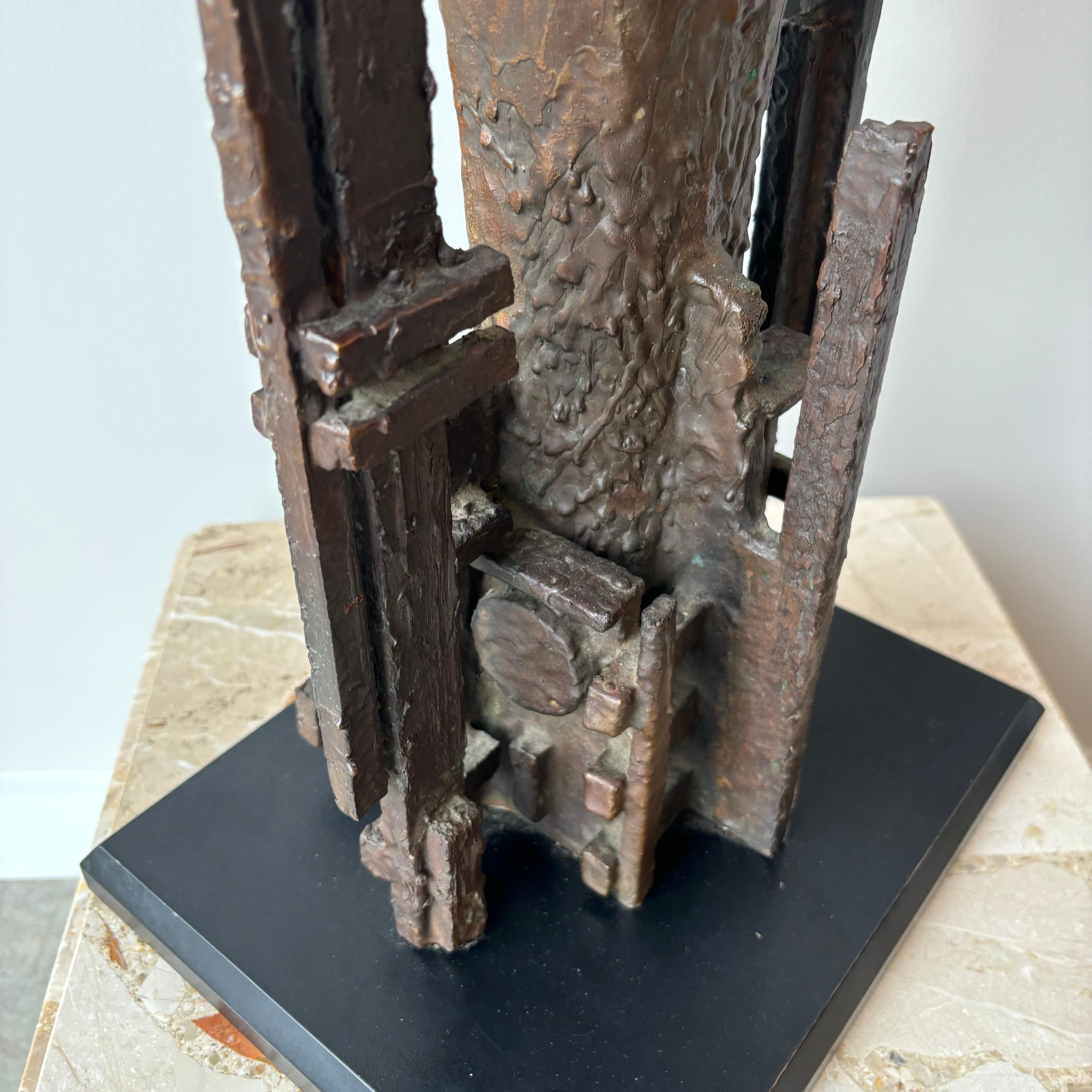 Bronzo Scultura astratta in bronzo di Steffen Lüttge, anni '80, Danimarca in vendita