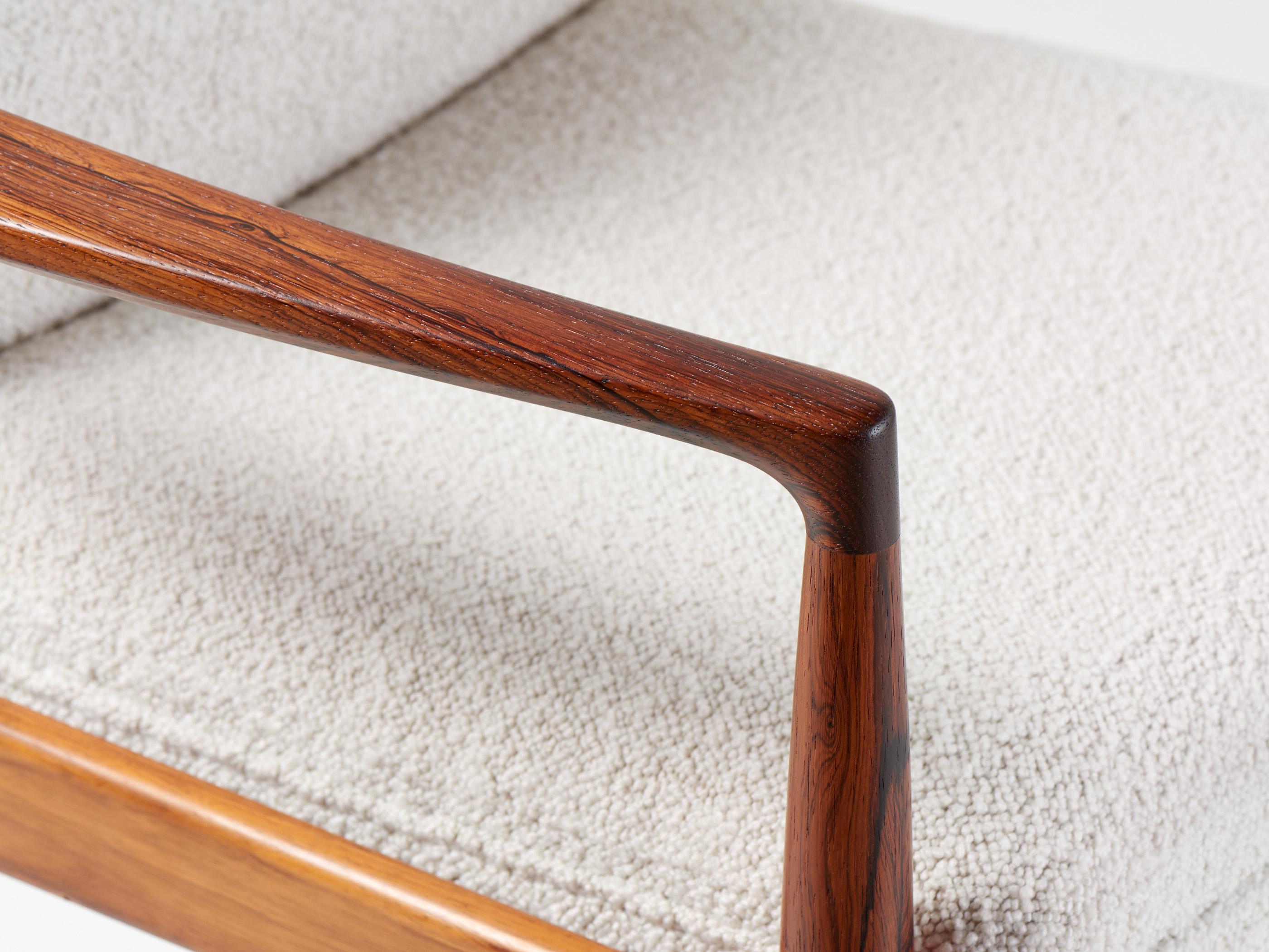 Scandinavian Modern Steffen Syrach-Larsen Rosewood Lounge Chairs, c1960s For Sale