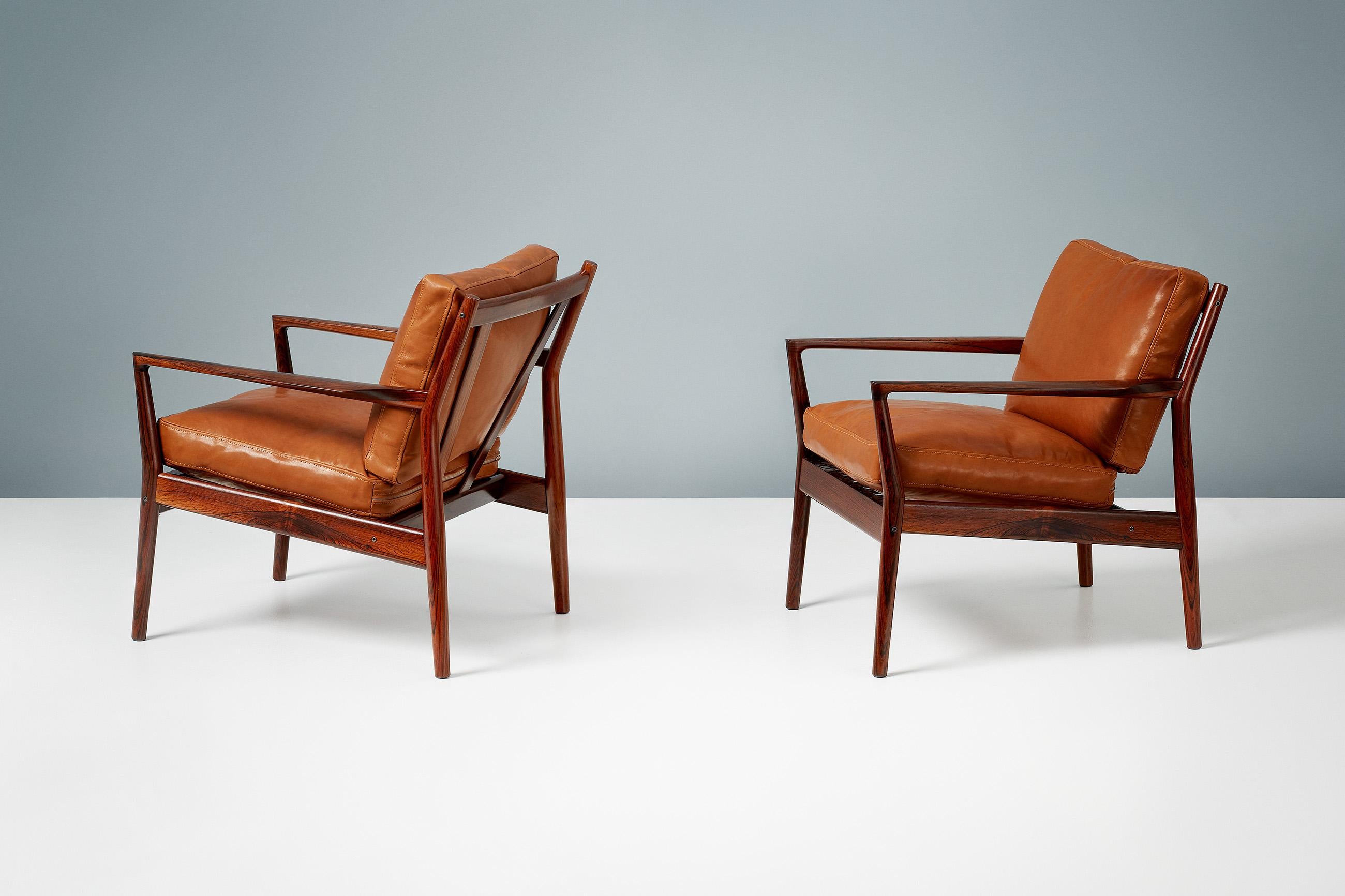 Mid-20th Century Steffen Syrach-Larsen Rosewood Lounge Chairs, c1960s