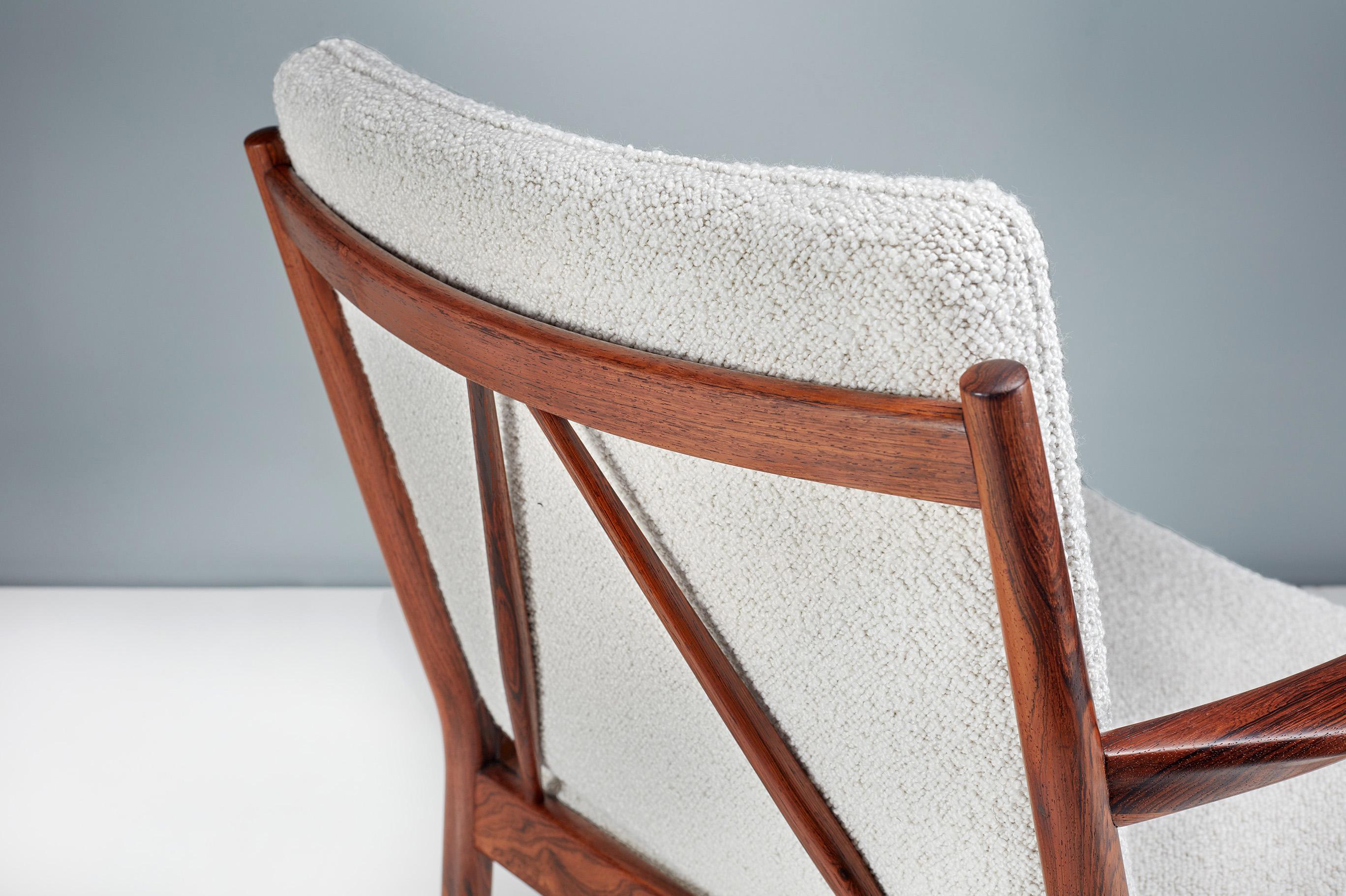 Danish Steffen Syrach-Larsen Rosewood Lounge Chairs, c1960s For Sale